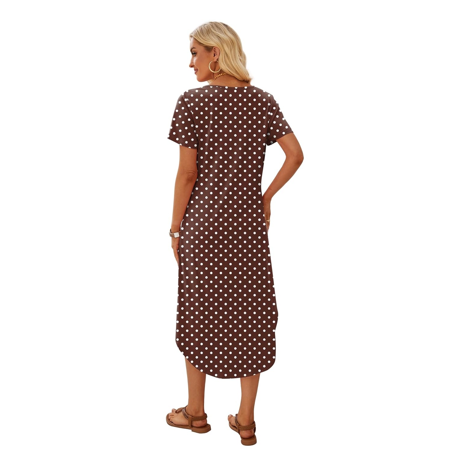 Casual Midi Resort Dresses With Pockets For Women