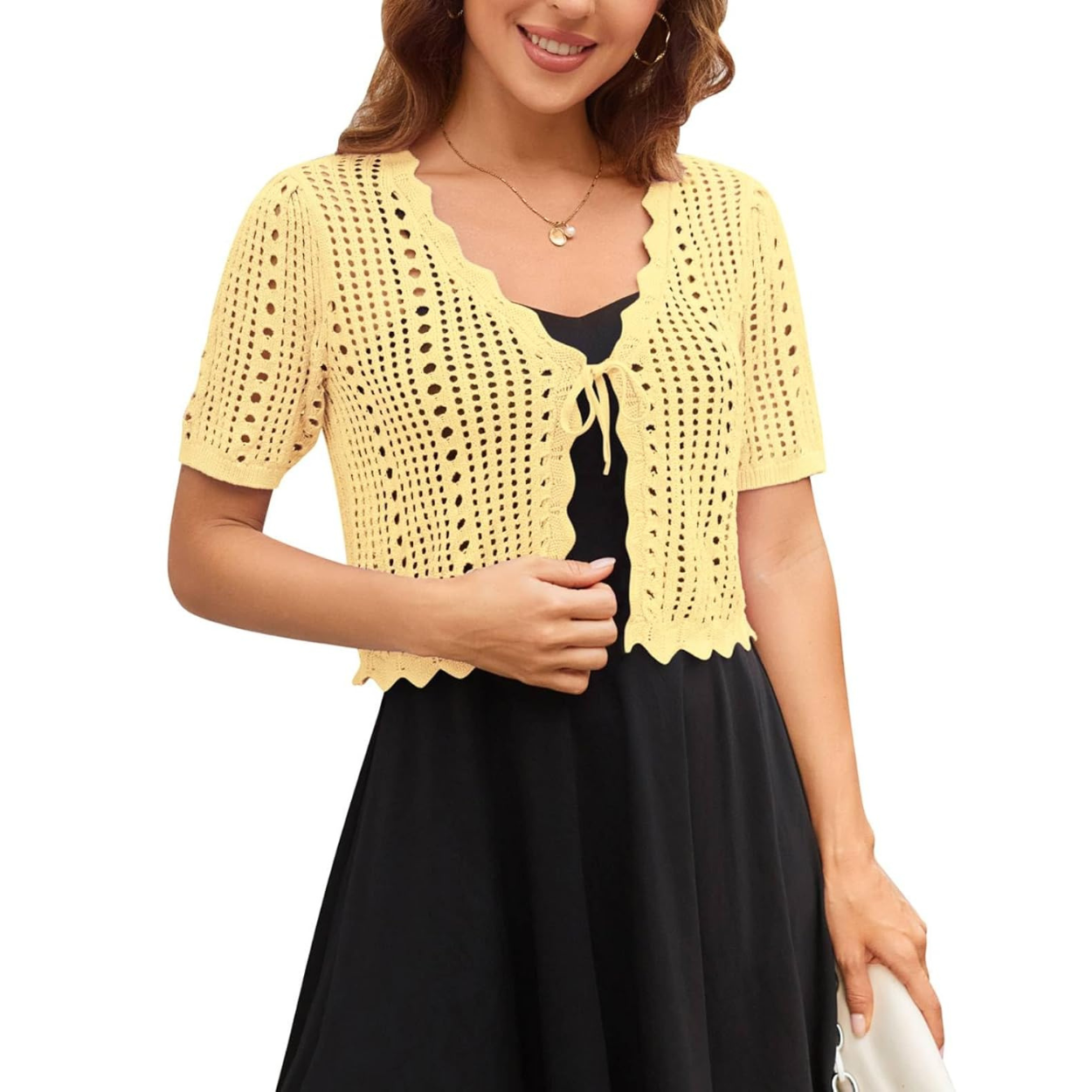 Casual Crochet Shrug Knit Sweater For Women