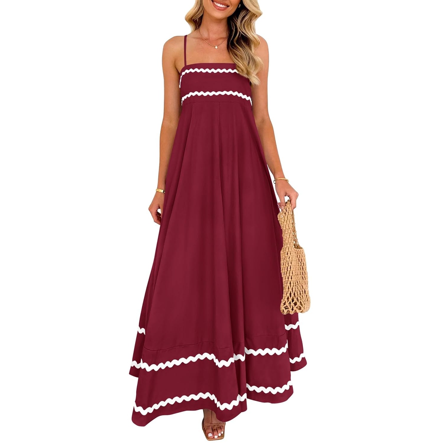 Casual Sleeveless Ruffle Spaghetti Dress For Women