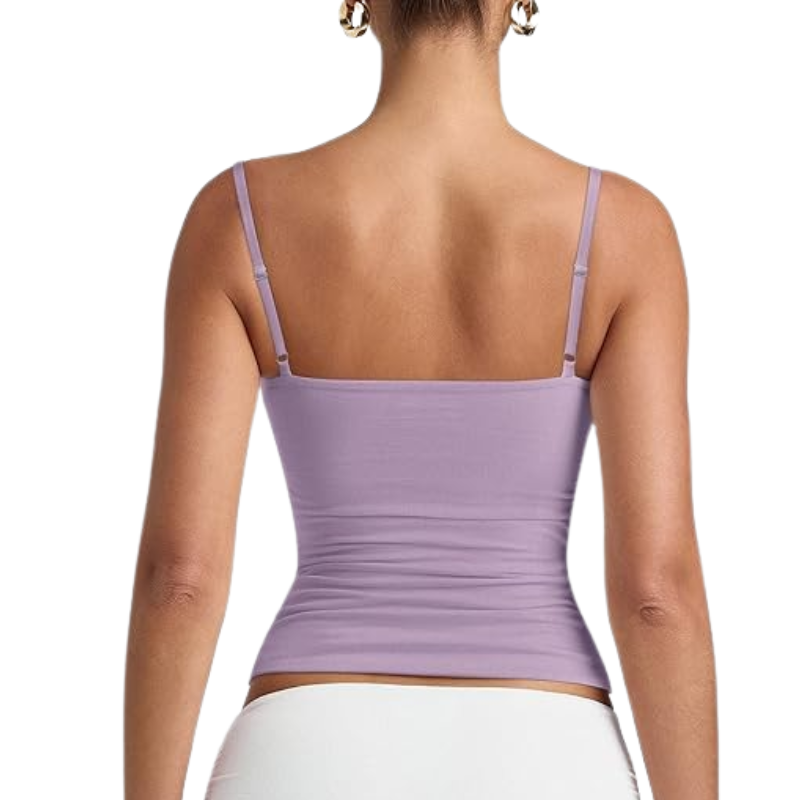 Women's Basic Double Lined Scoop Neck Tank Tops