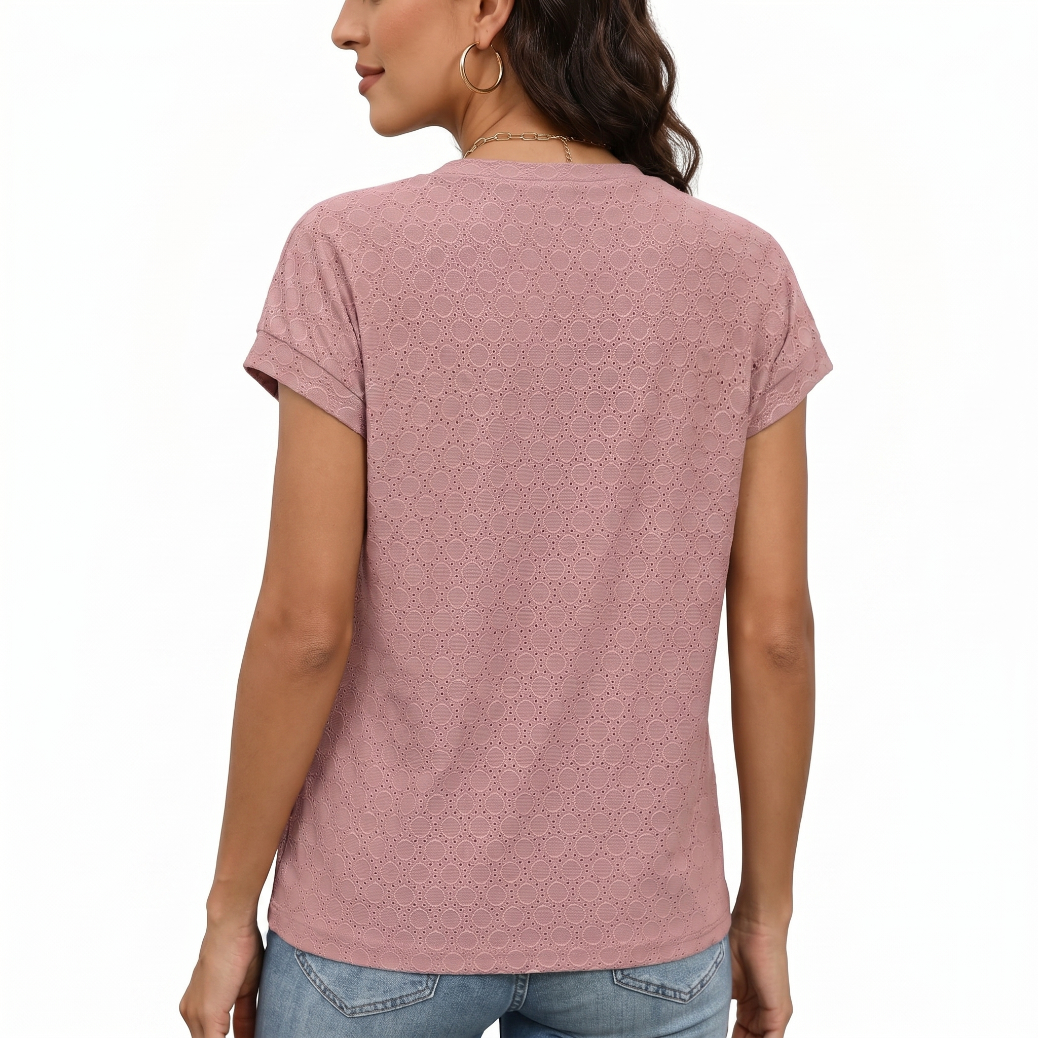 Womens Summer Tops Short Sleeve Shirts Crew Neck Tshirt Cute Trendy Tunic Blouses