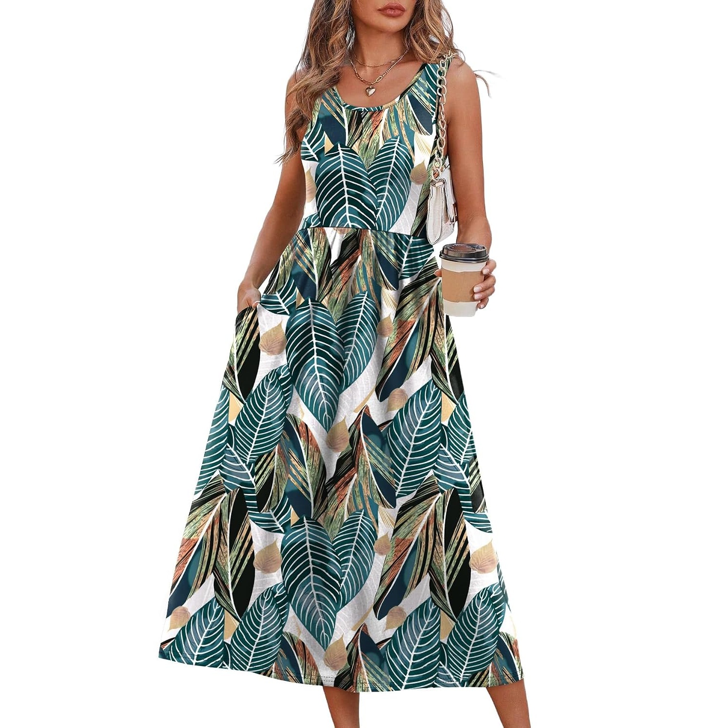 Casual Summer Midi Dress With Pockets For Women