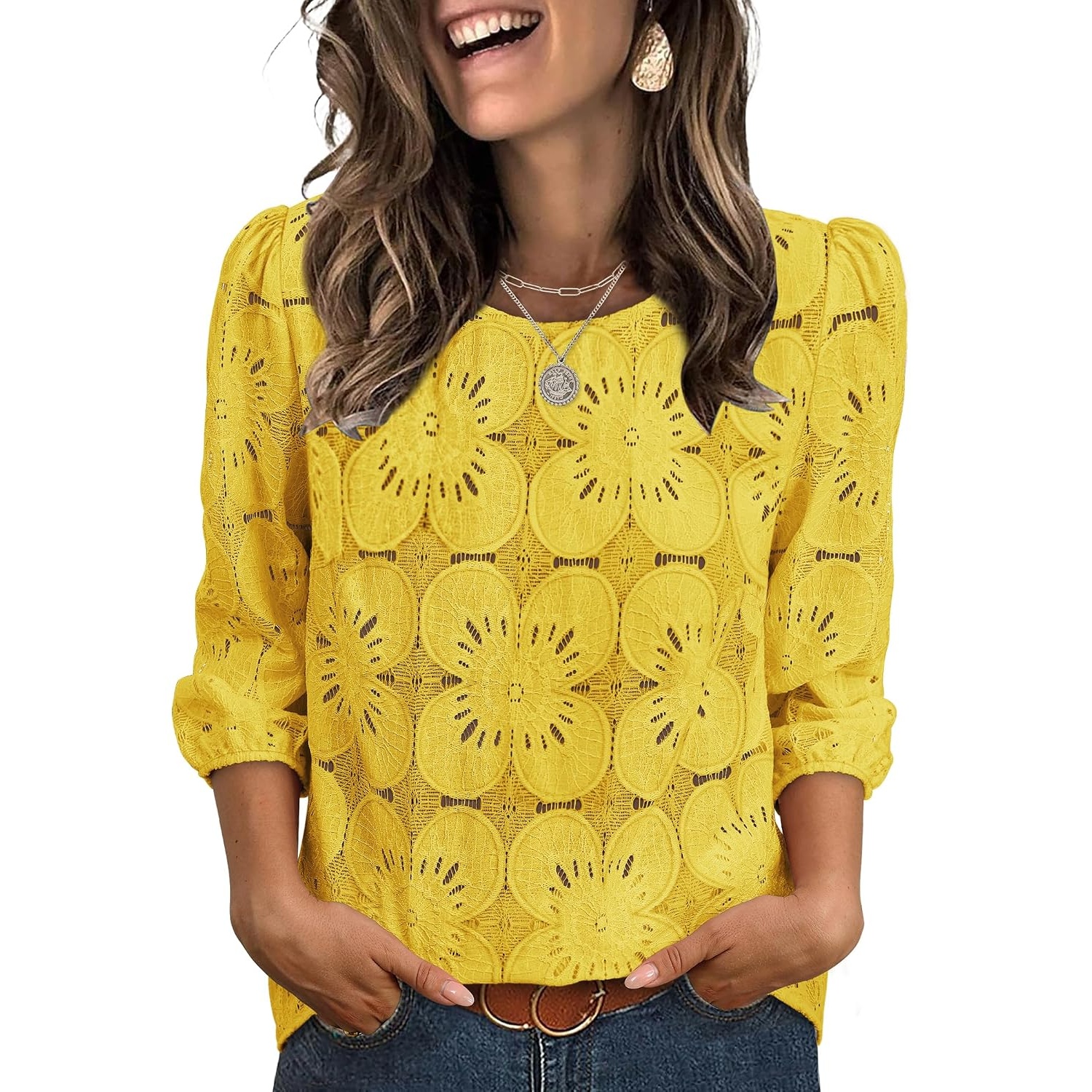 Spring Summer Lace Shirts For Women