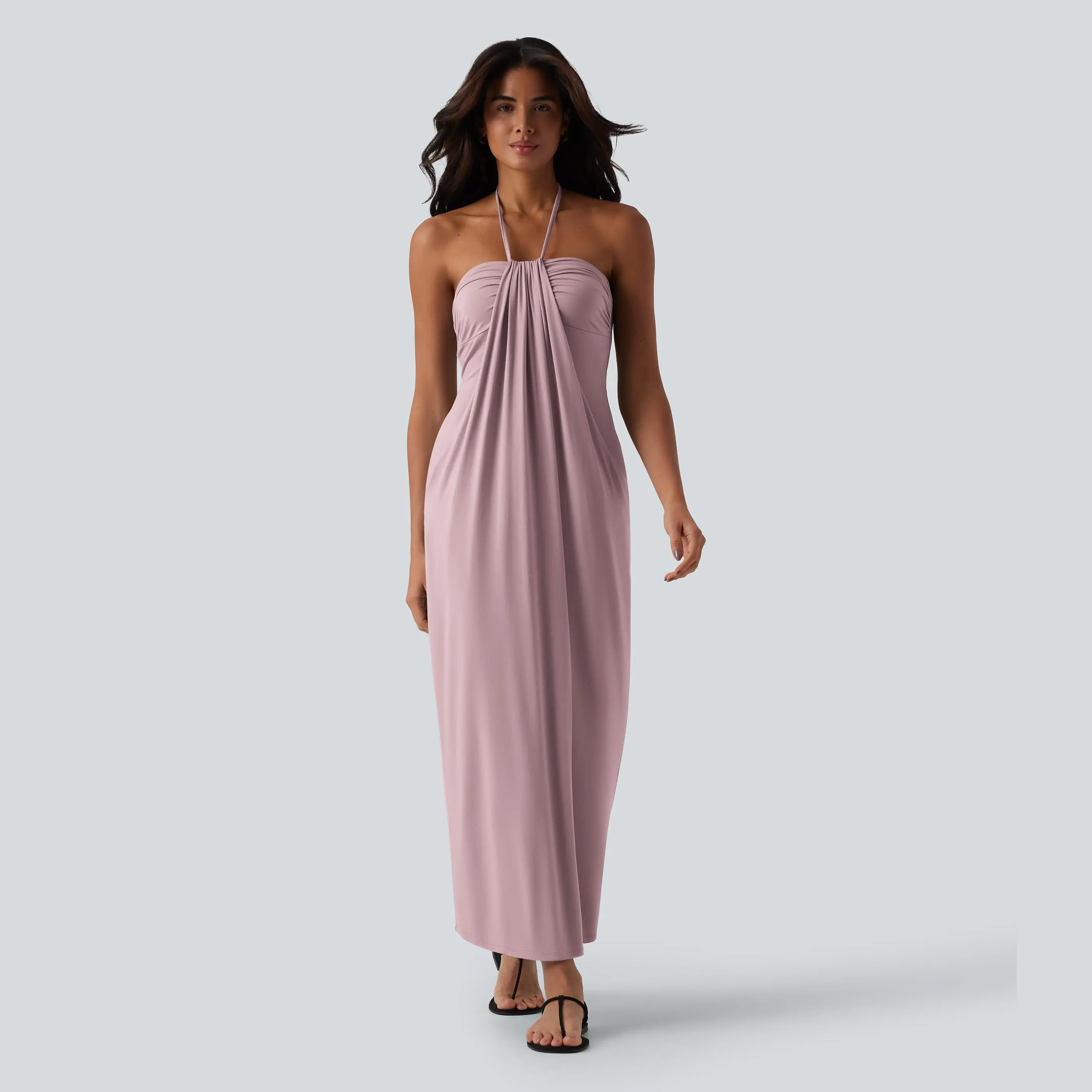 Casual Sleeveless Maxi Dress With Pockets For Women