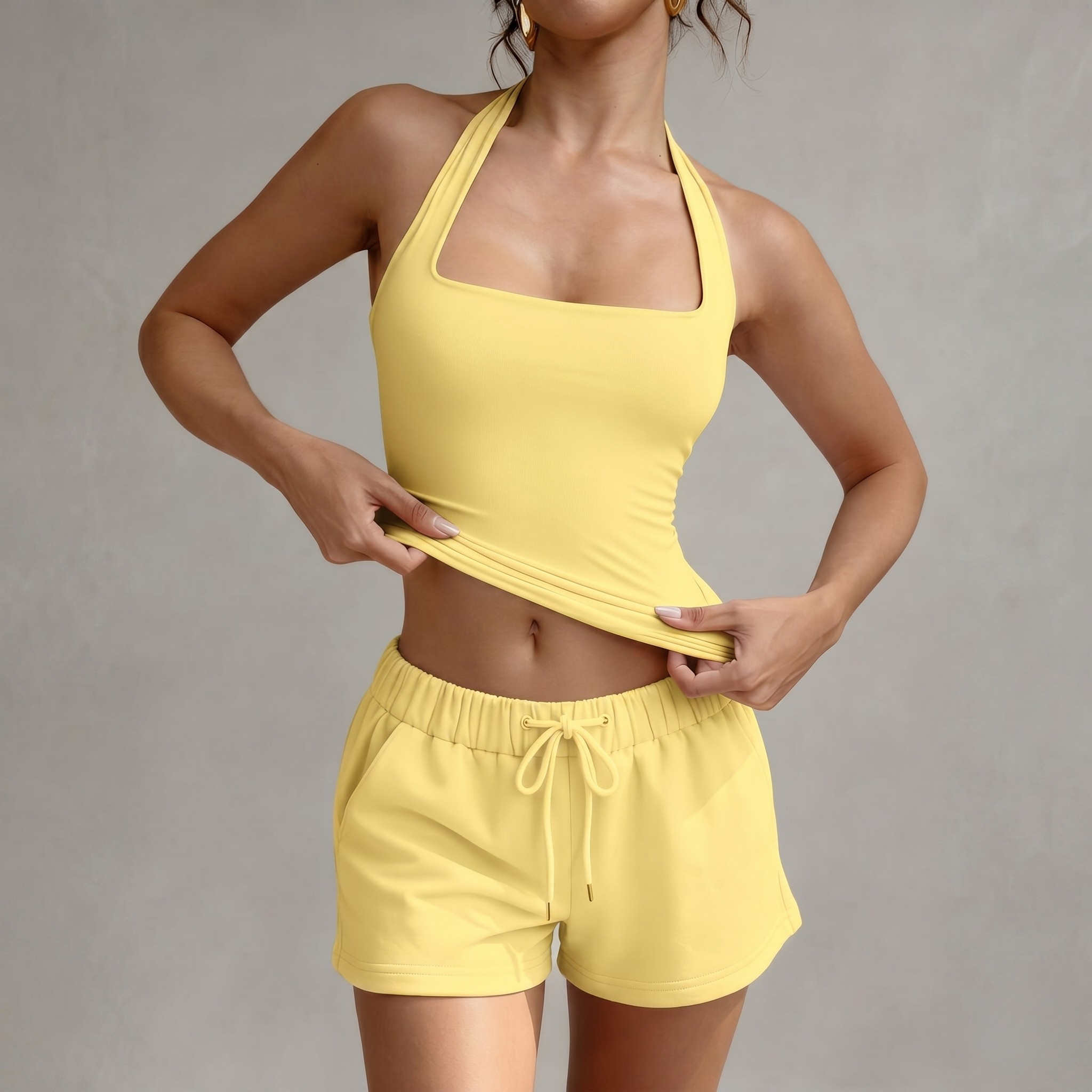 Casual Backless Halter Fit Camisole For Women