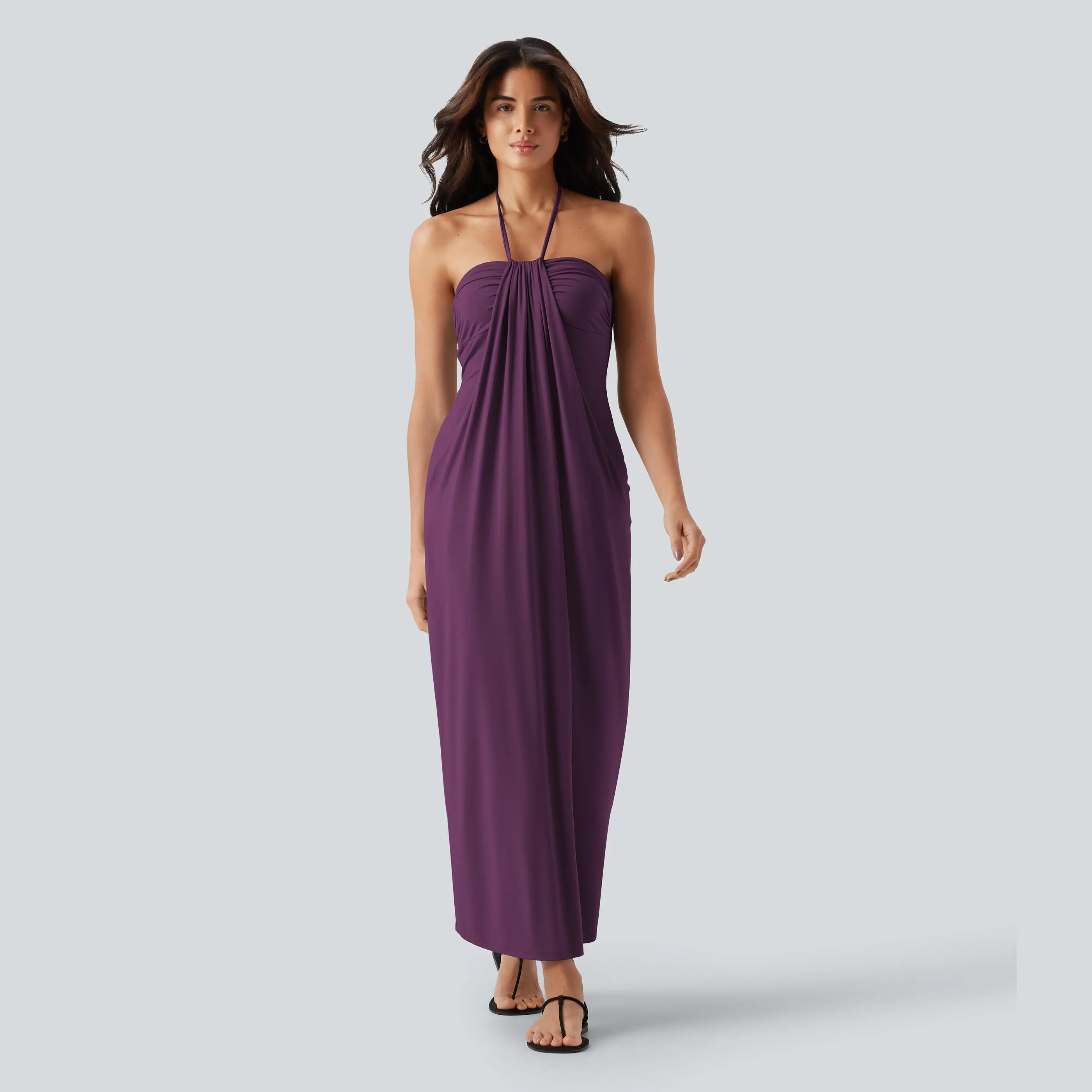 Casual Sleeveless Maxi Dress With Pockets For Women