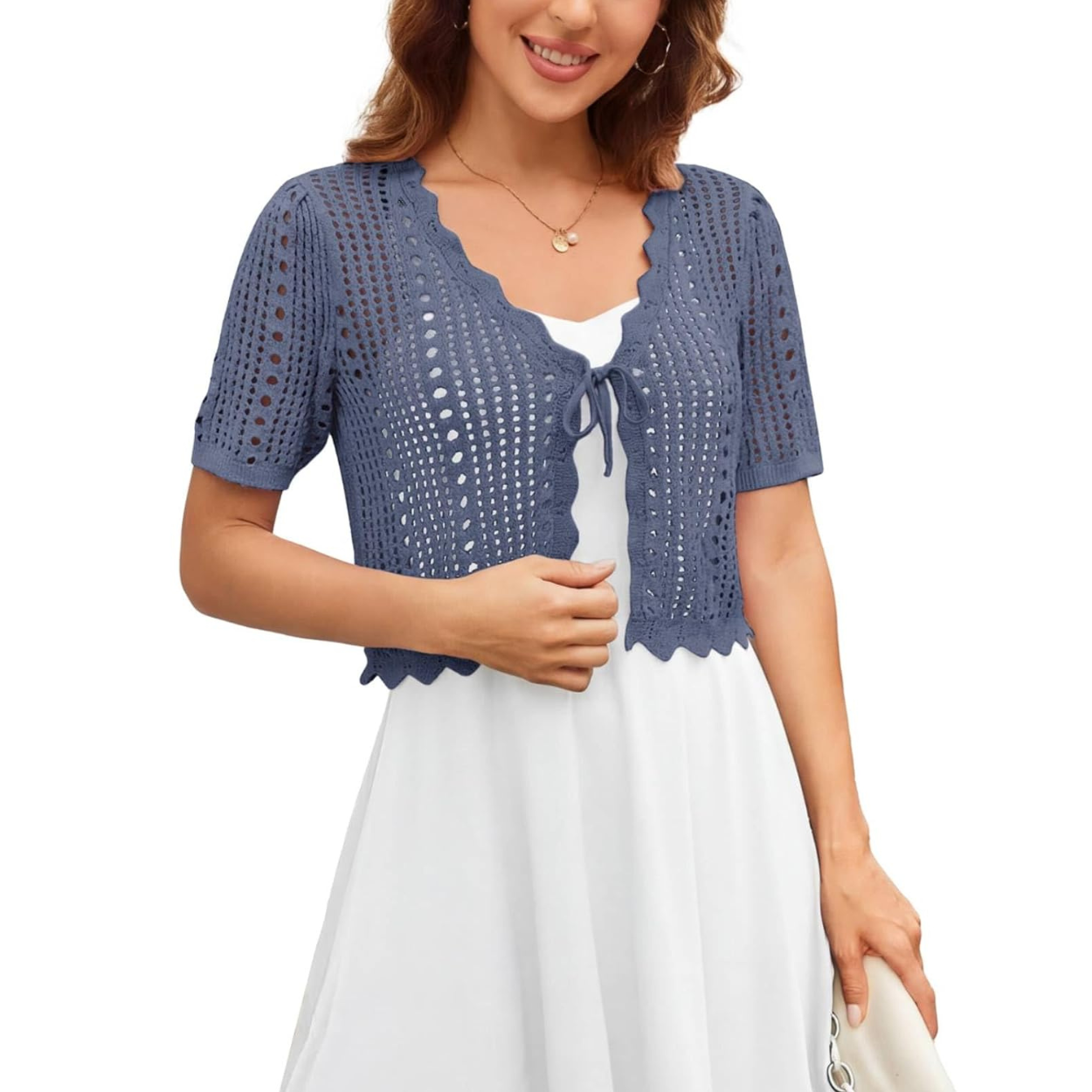 Casual Crochet Shrug Knit Sweater For Women