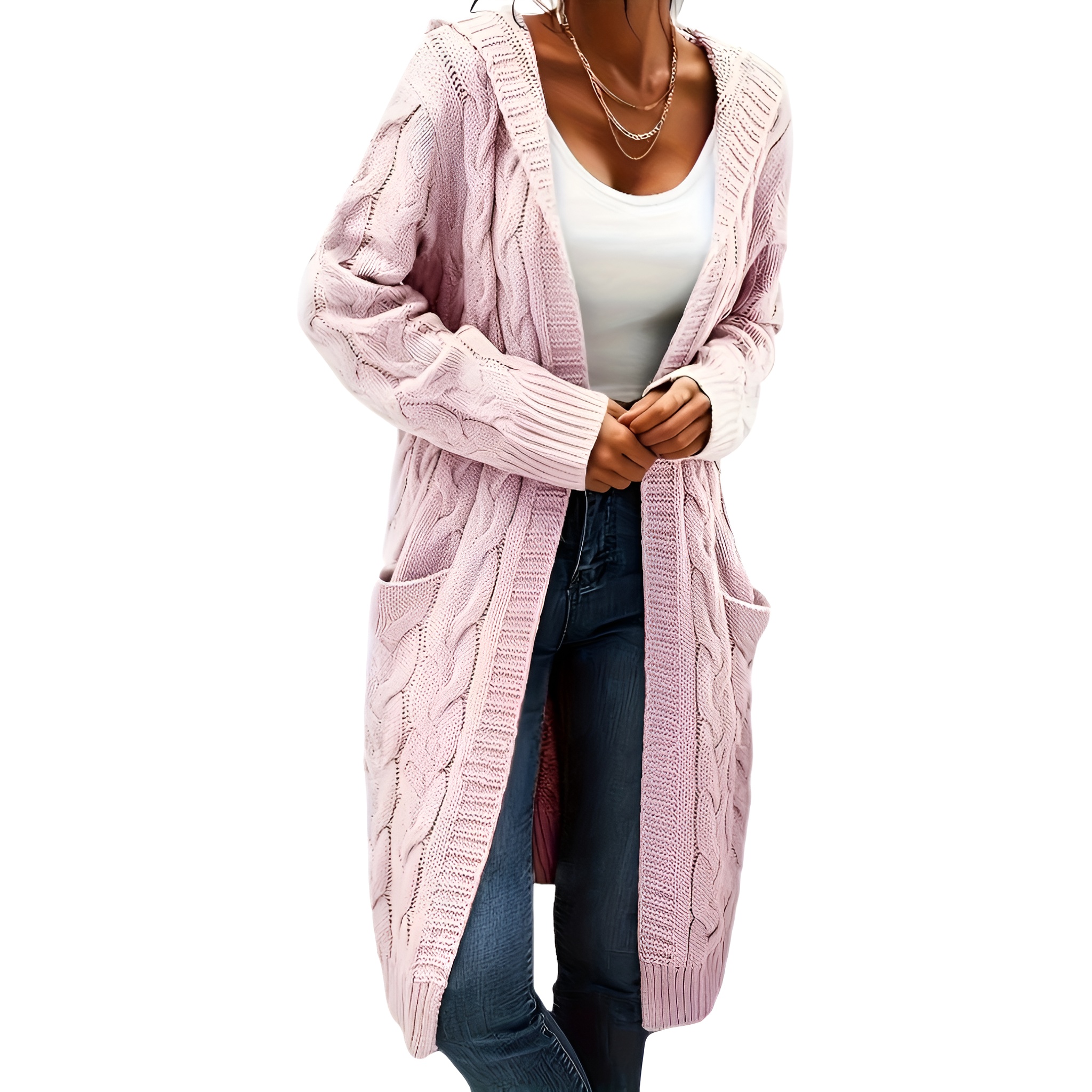Casual Long Cardigan Knitwear For Women