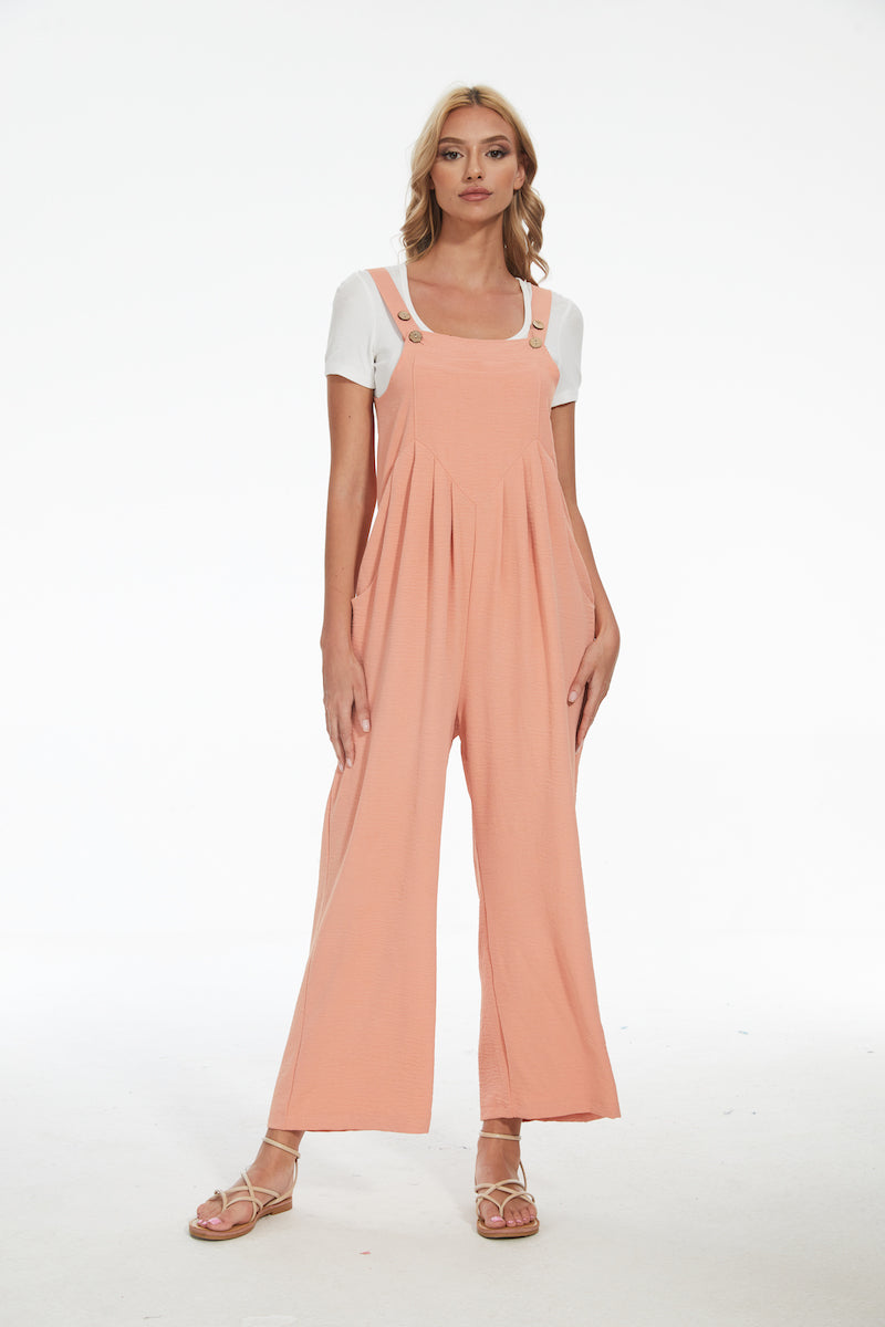 Plus Size Wide Leg Overalls Jumpsuit-My Comfy Blouse
