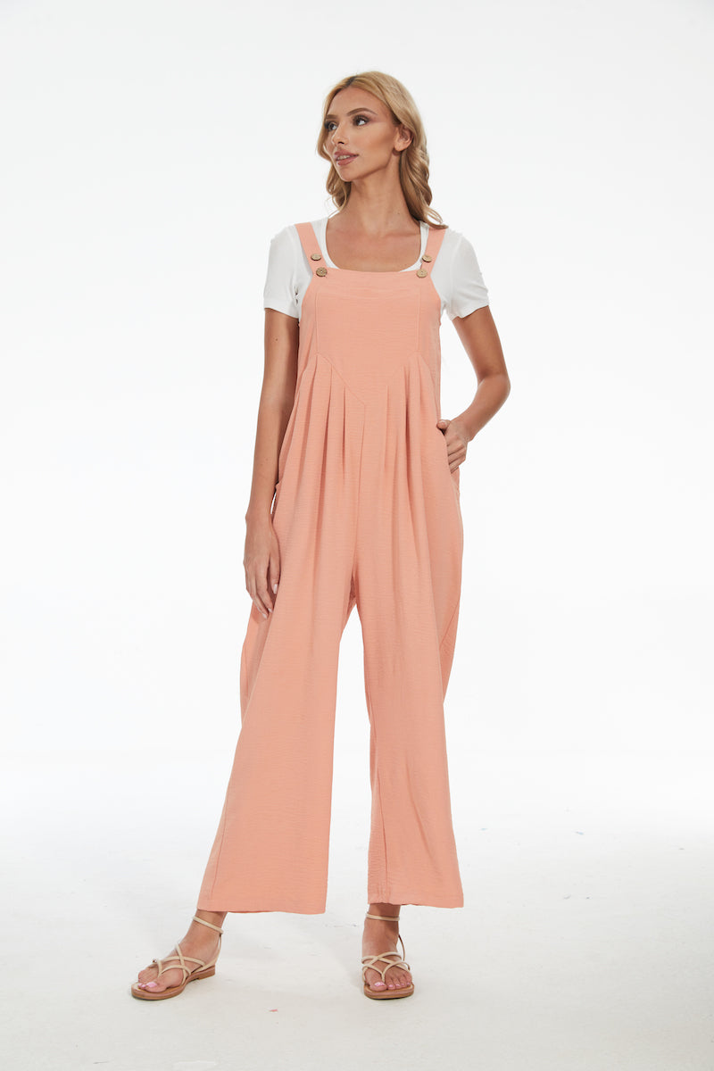 Plus Size Wide Leg Overalls Jumpsuit-My Comfy Blouse