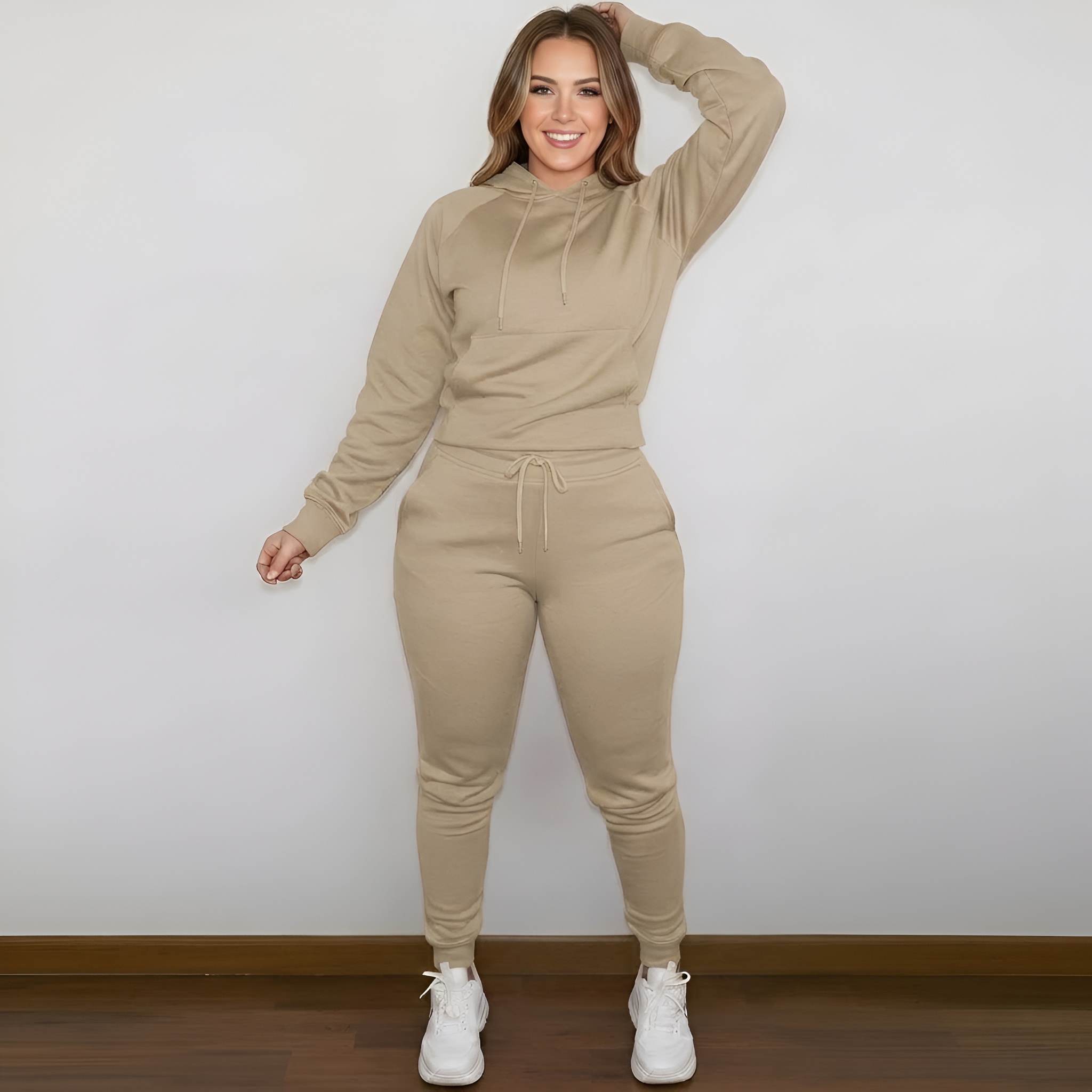 Casual And Comfortable Hoodie And Jogger Set For Women