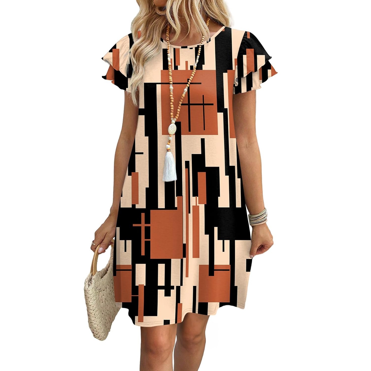 Loose Ruffle Sleeve Summer Dress For Women