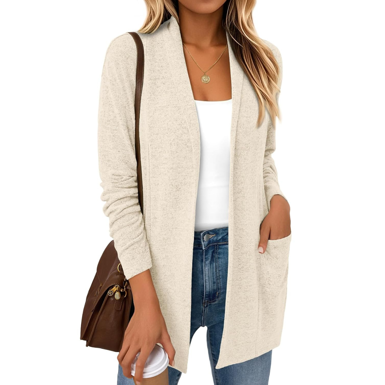 Casual Long Cardigan Lightweight Sweater For Women