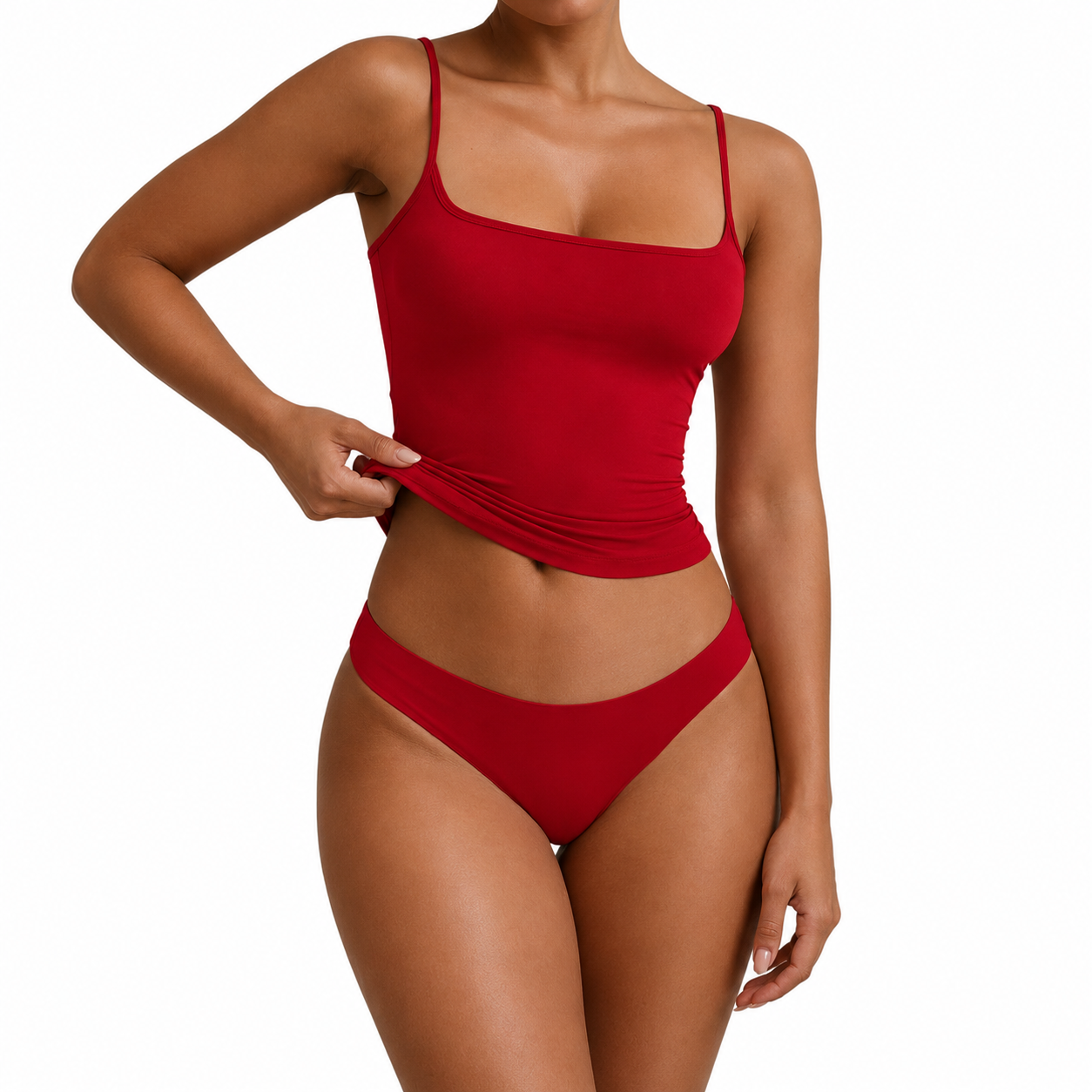 Backless Camisole Elastic Casual Spaghetti Strap Top For Women