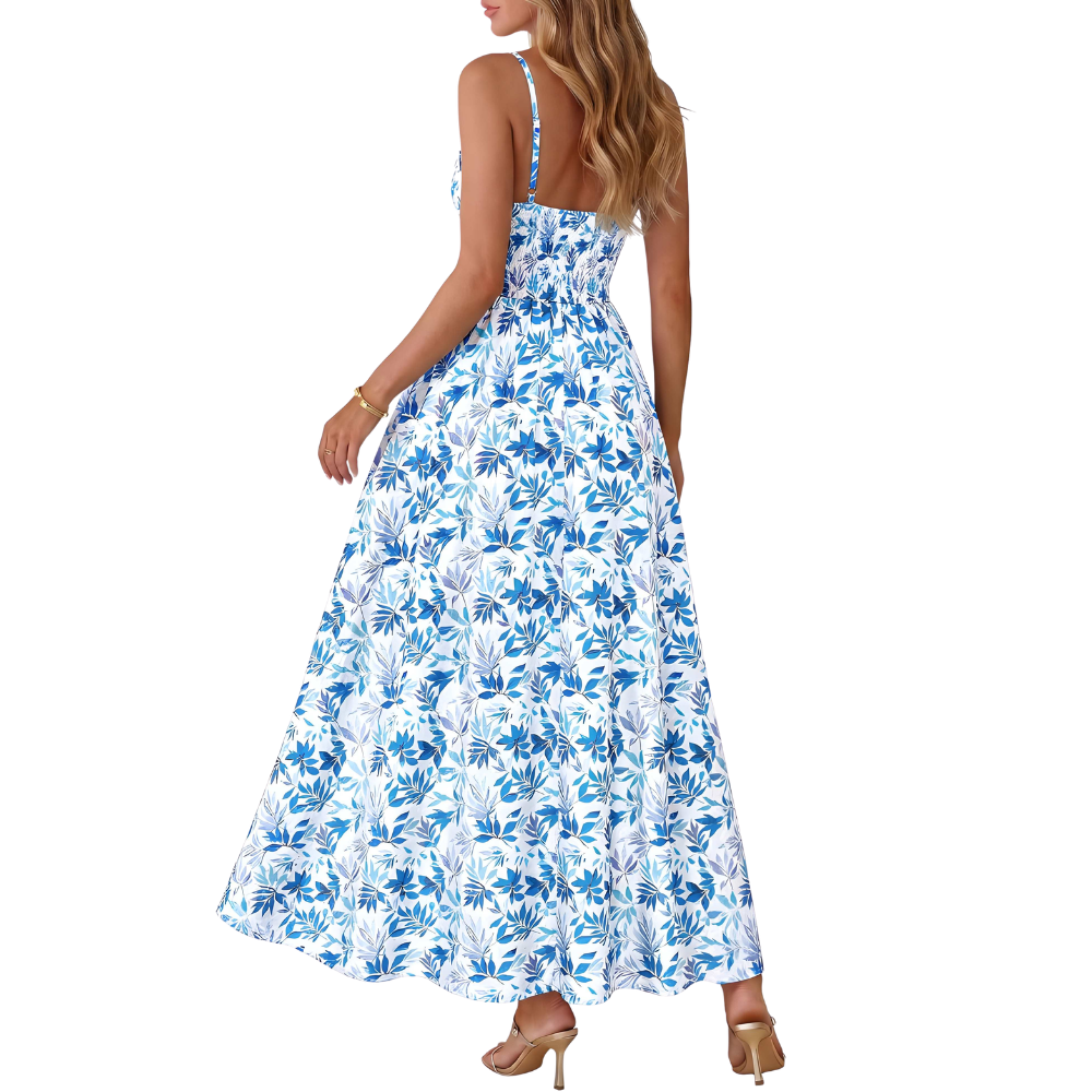 Spring And Summer Boho Eyelet Floral Beach Maxi For Women