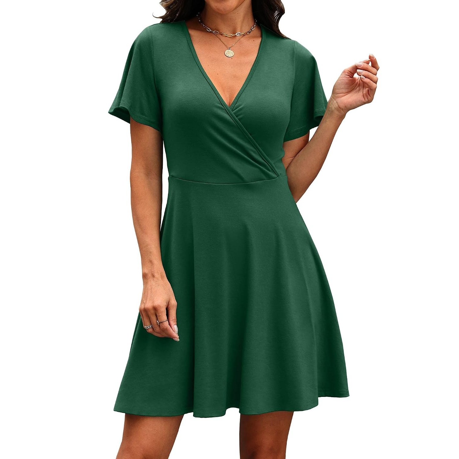 Casual Ruffle Sleeve Sundress For Women
