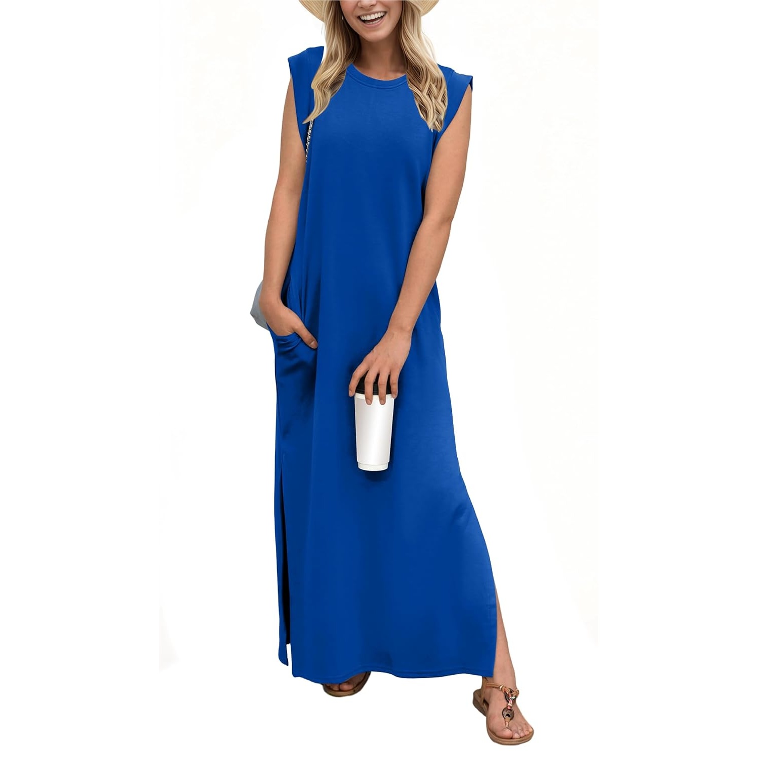 Casual Loose Maxi Dress With Pockets For Women