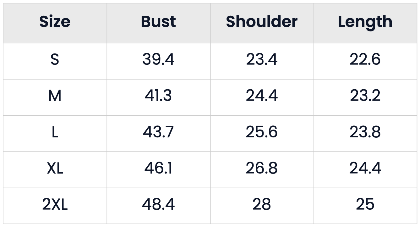 Size Chart for Striped Short Sleeve Knit Sweater Vest for Women