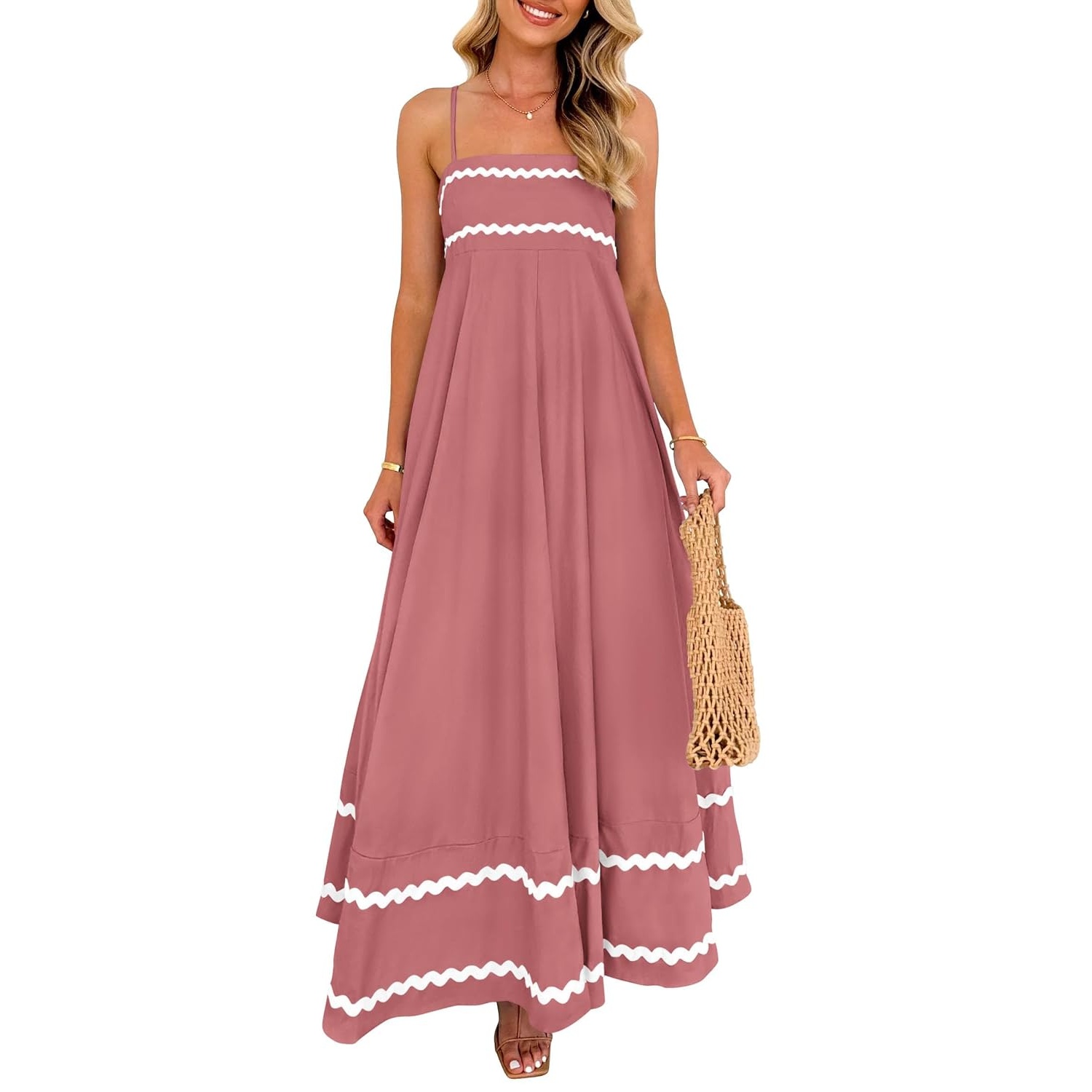 Casual Sleeveless Ruffle Spaghetti Dress For Women