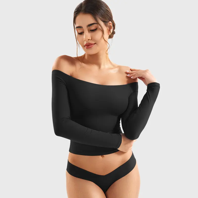 Long Sleeve Double Lined Casual Top For Women