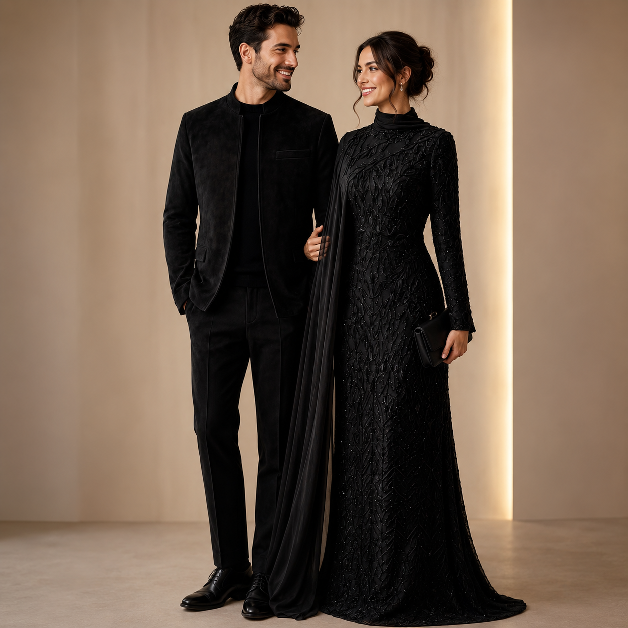 Matching Couple Wedding Outfit Set For Men and Women