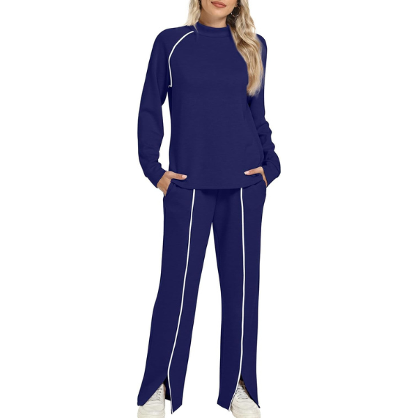 Lounge Sets for Women 2 Piece Fall Outfits 2025 Wide Leg Pant Matching Sets Womens Clothing