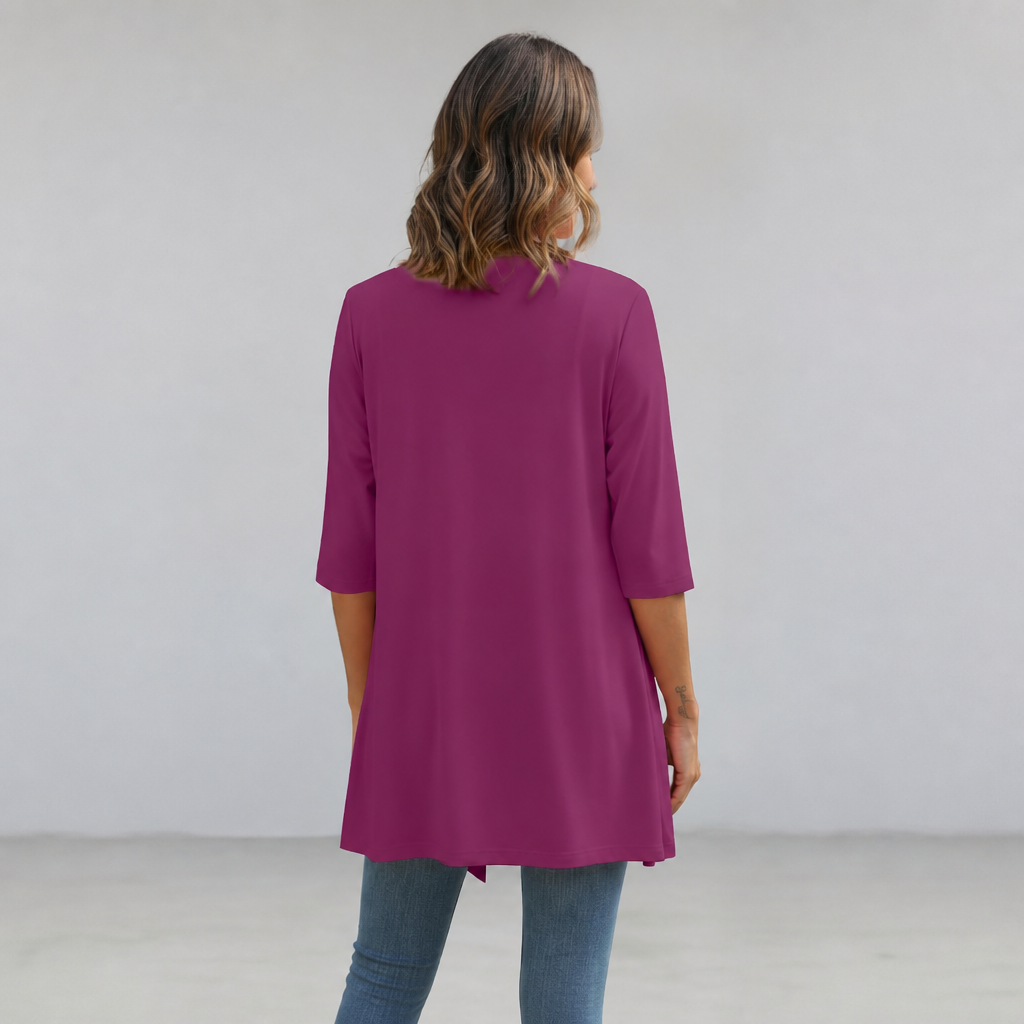 Summer Lightweight Longline Open Front Cardigan for Women