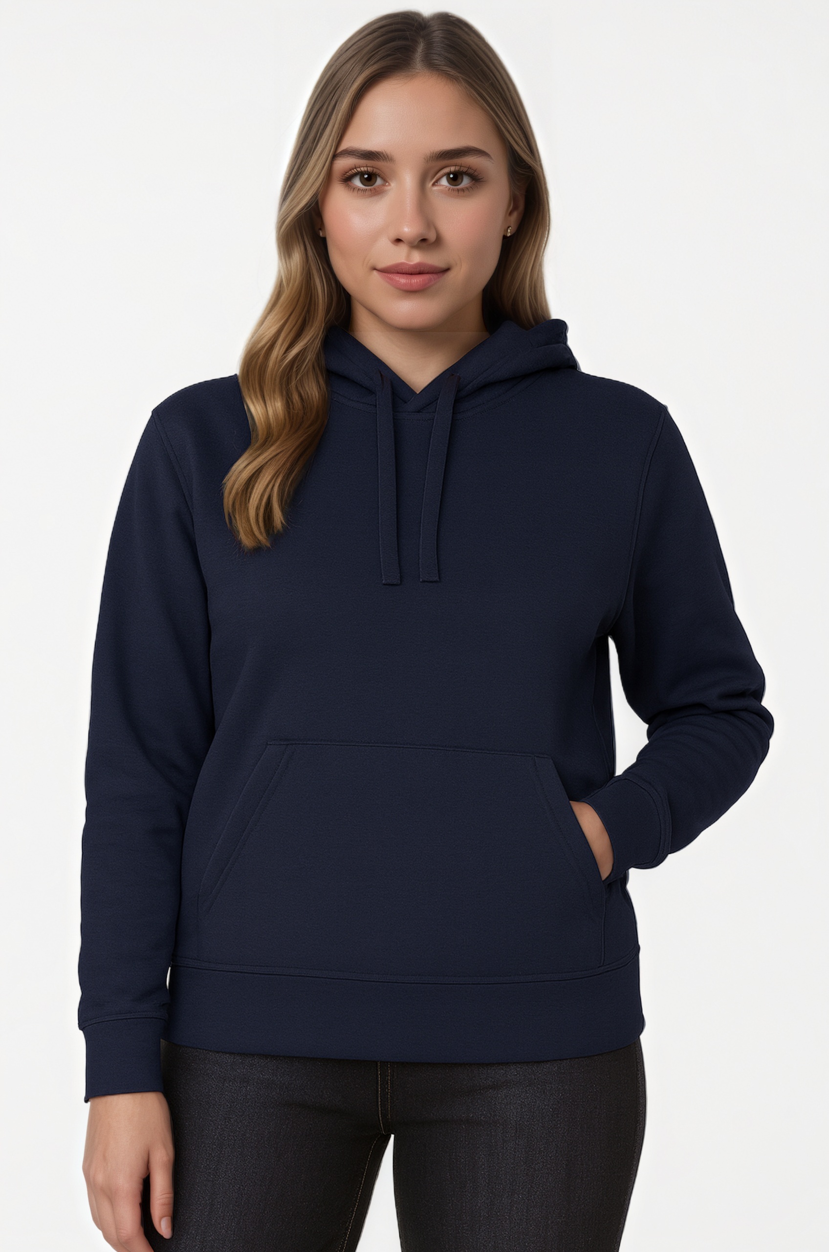French Terry Fleece Pullover Hoodie
