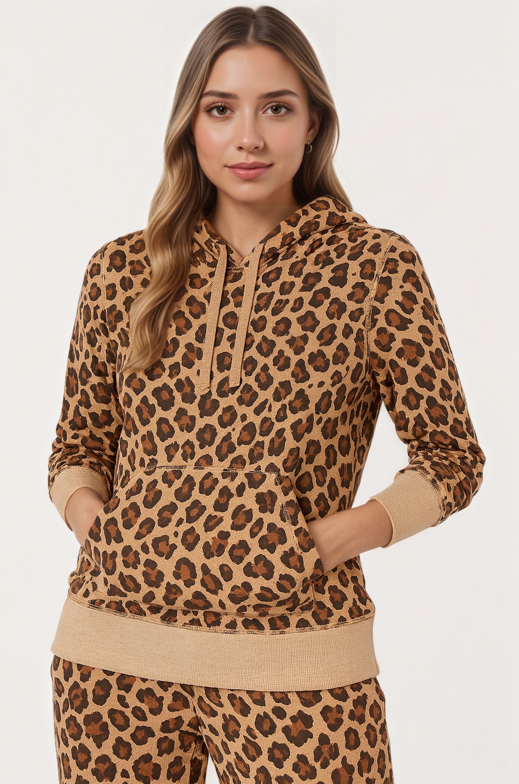 French Terry Fleece Pullover Hoodie