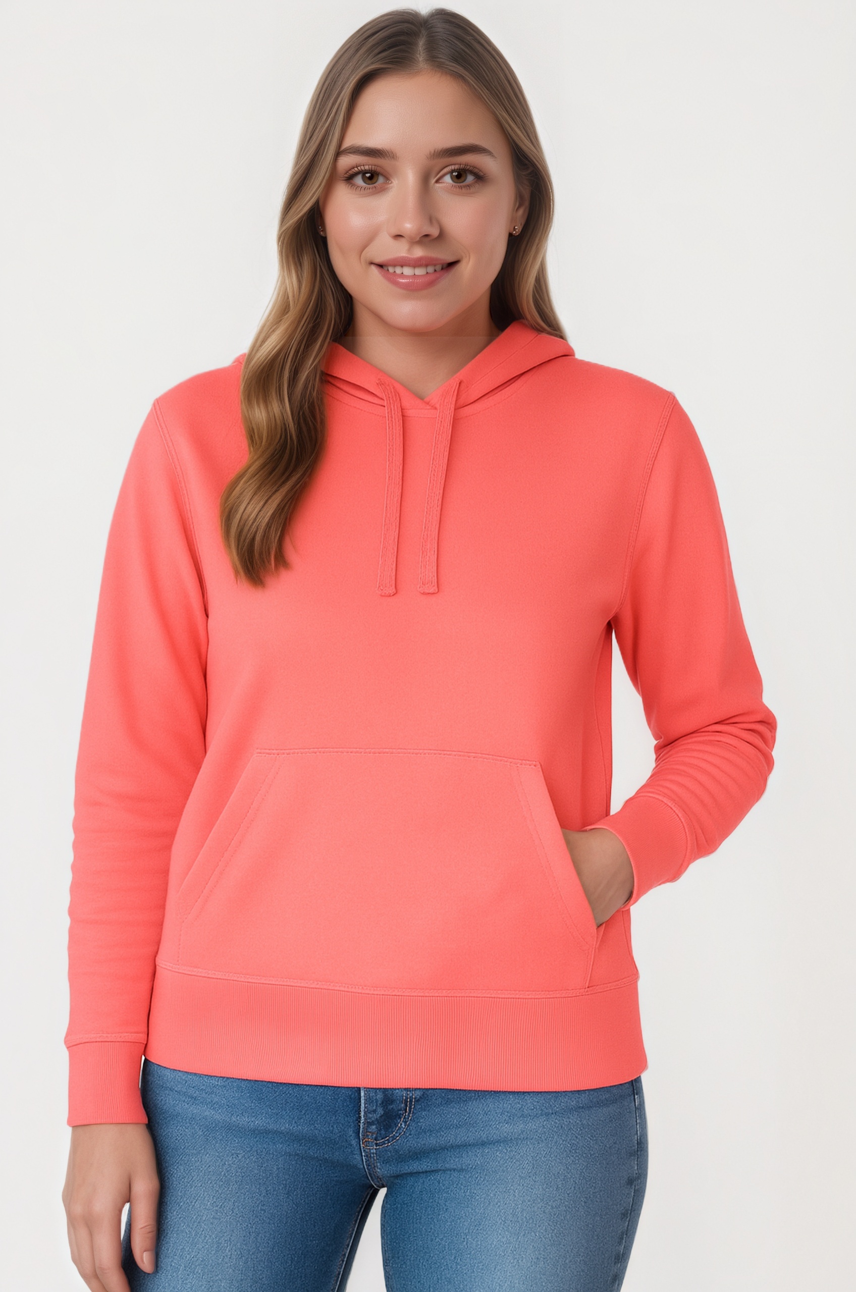 French Terry Fleece Pullover Hoodie