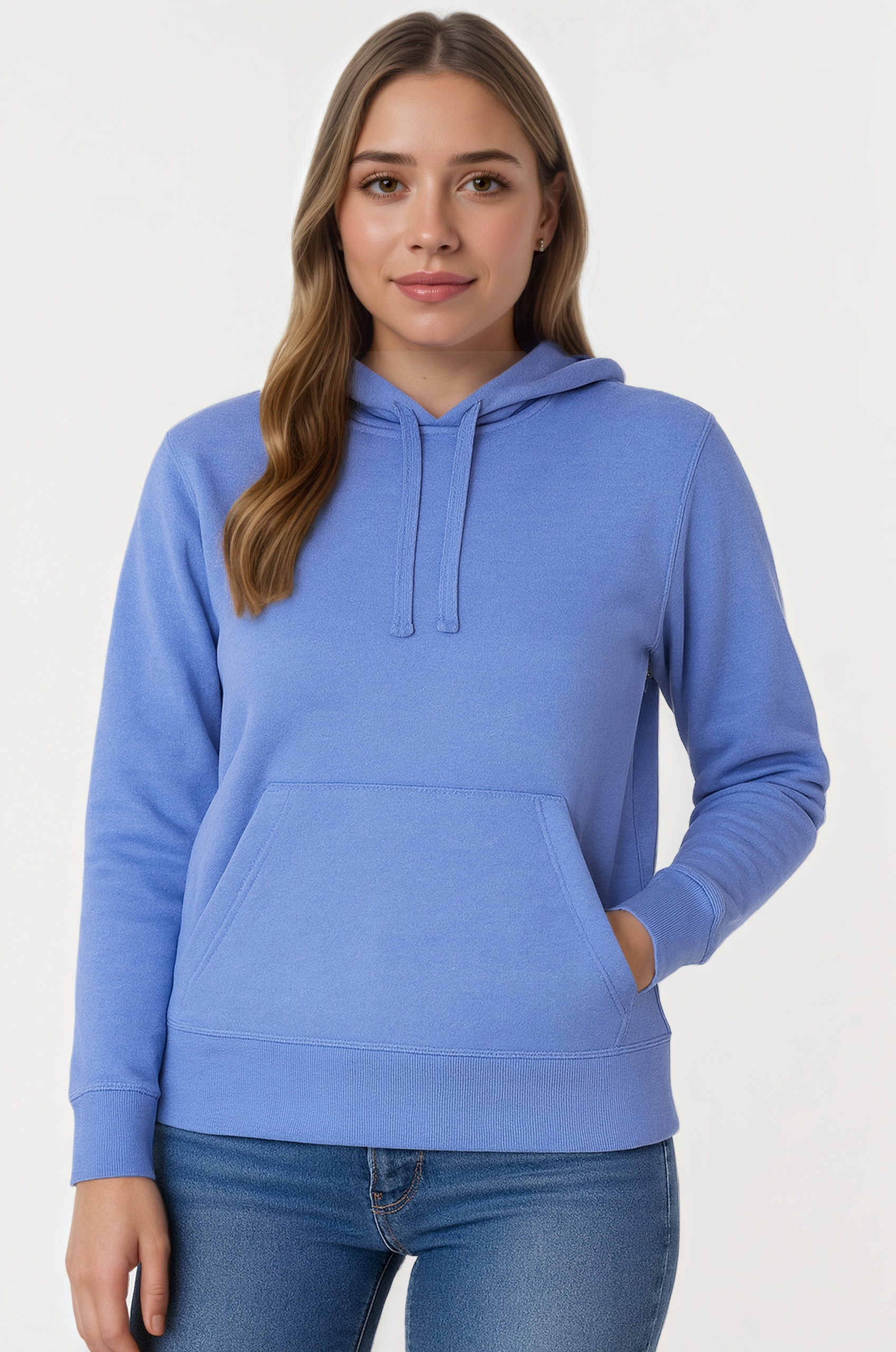 French Terry Fleece Pullover Hoodie