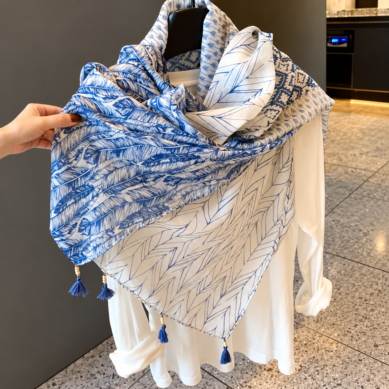Plaid Printed Versatile Winter Scarf For Women