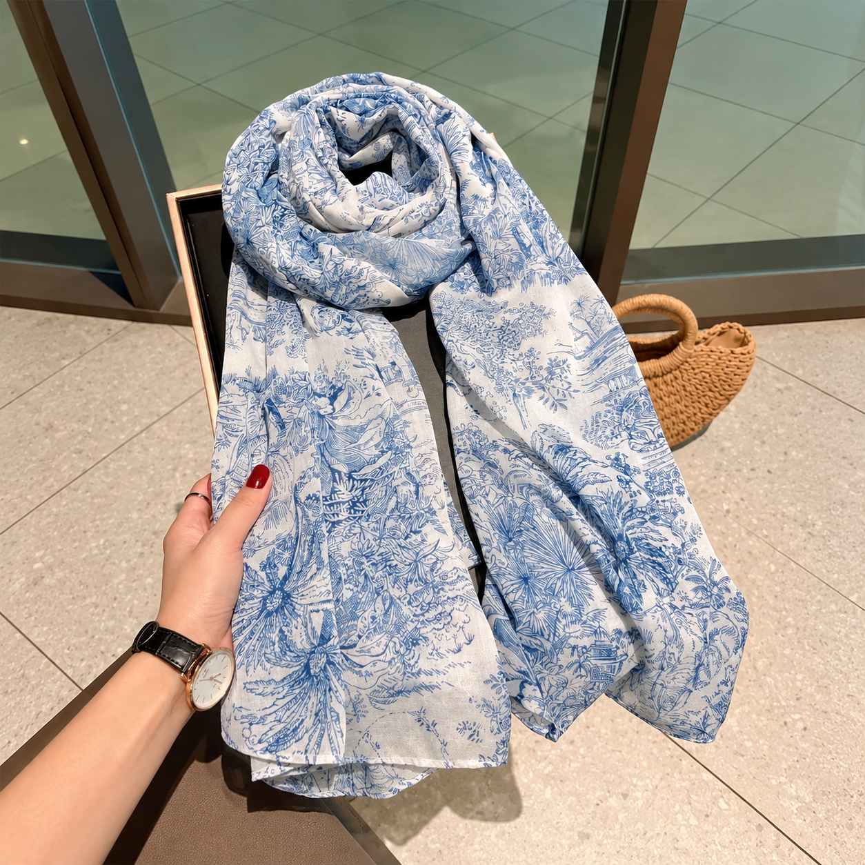Plaid Printed Versatile Winter Scarf For Women