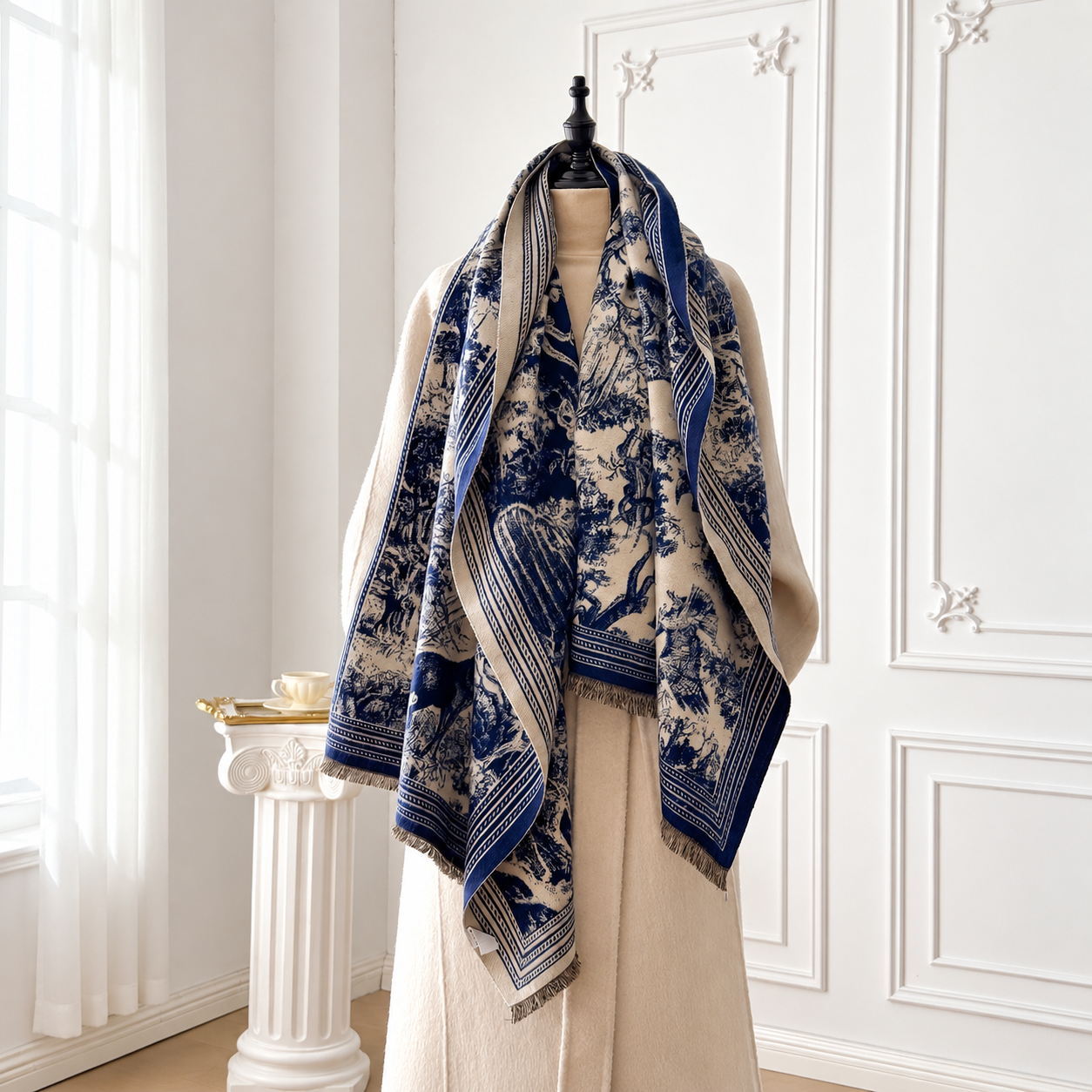 Jacquard Warm Scarf Daily Wear Shawl For Women