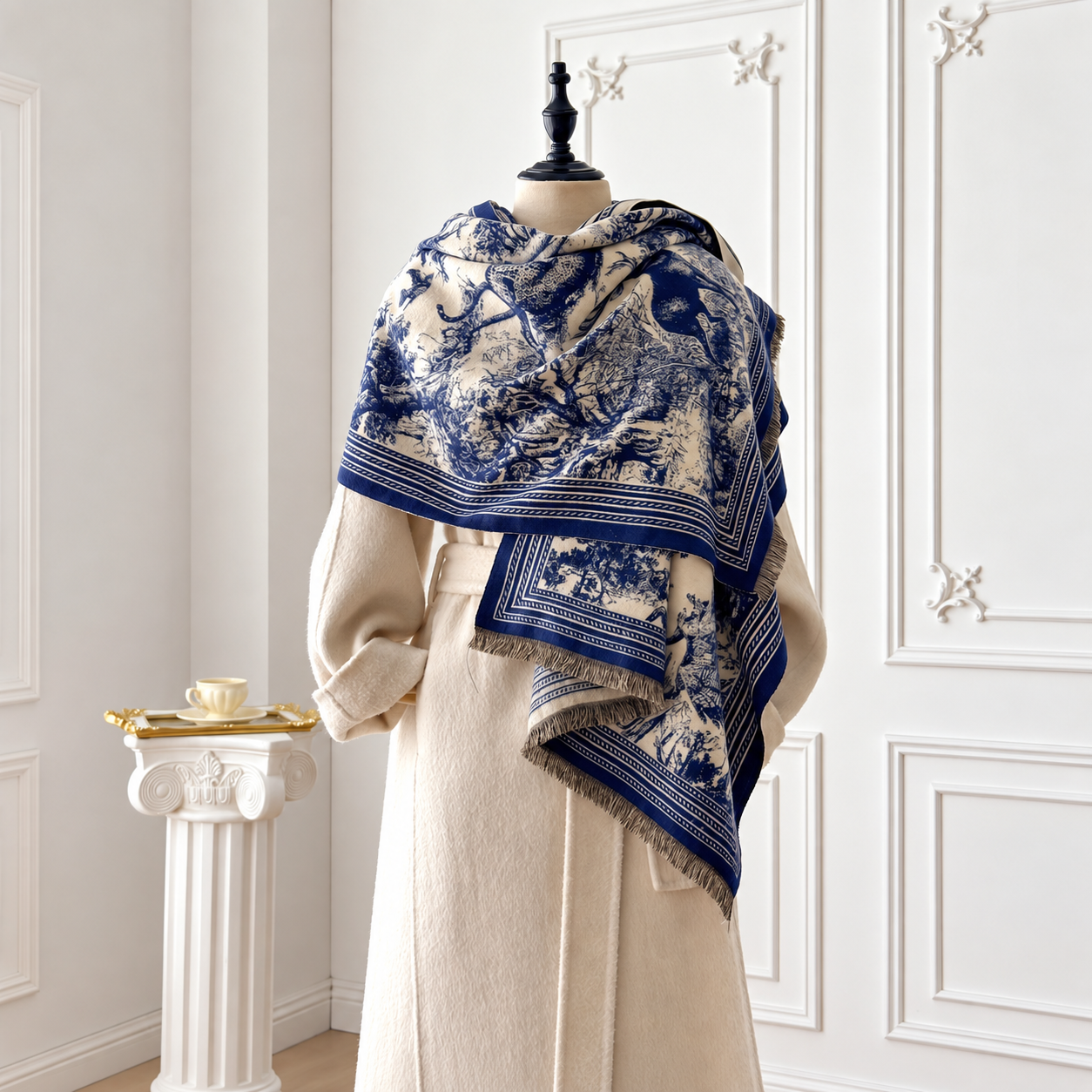 Jacquard Warm Scarf Daily Wear Shawl For Women