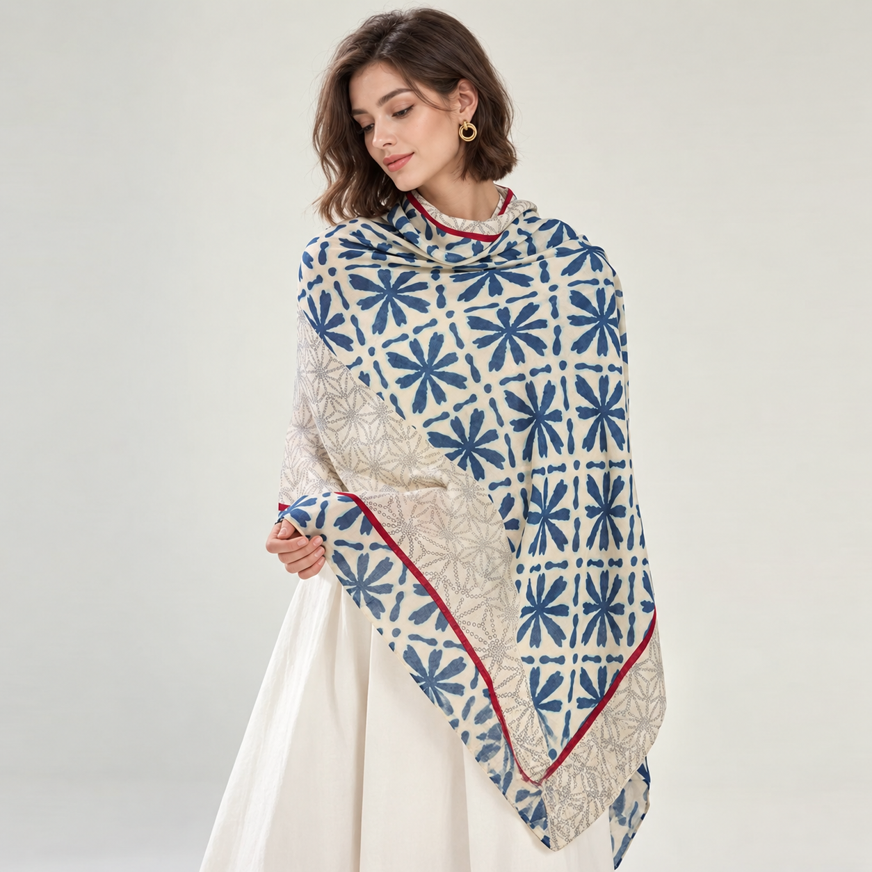 Plaid Printed Versatile Winter Scarf For Women