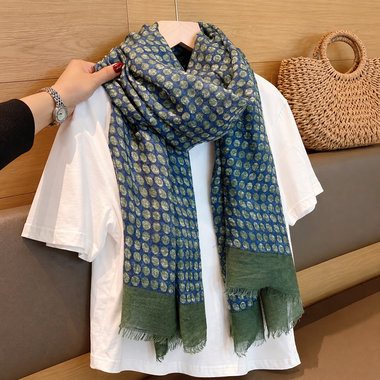 Plaid Printed Versatile Winter Scarf For Women