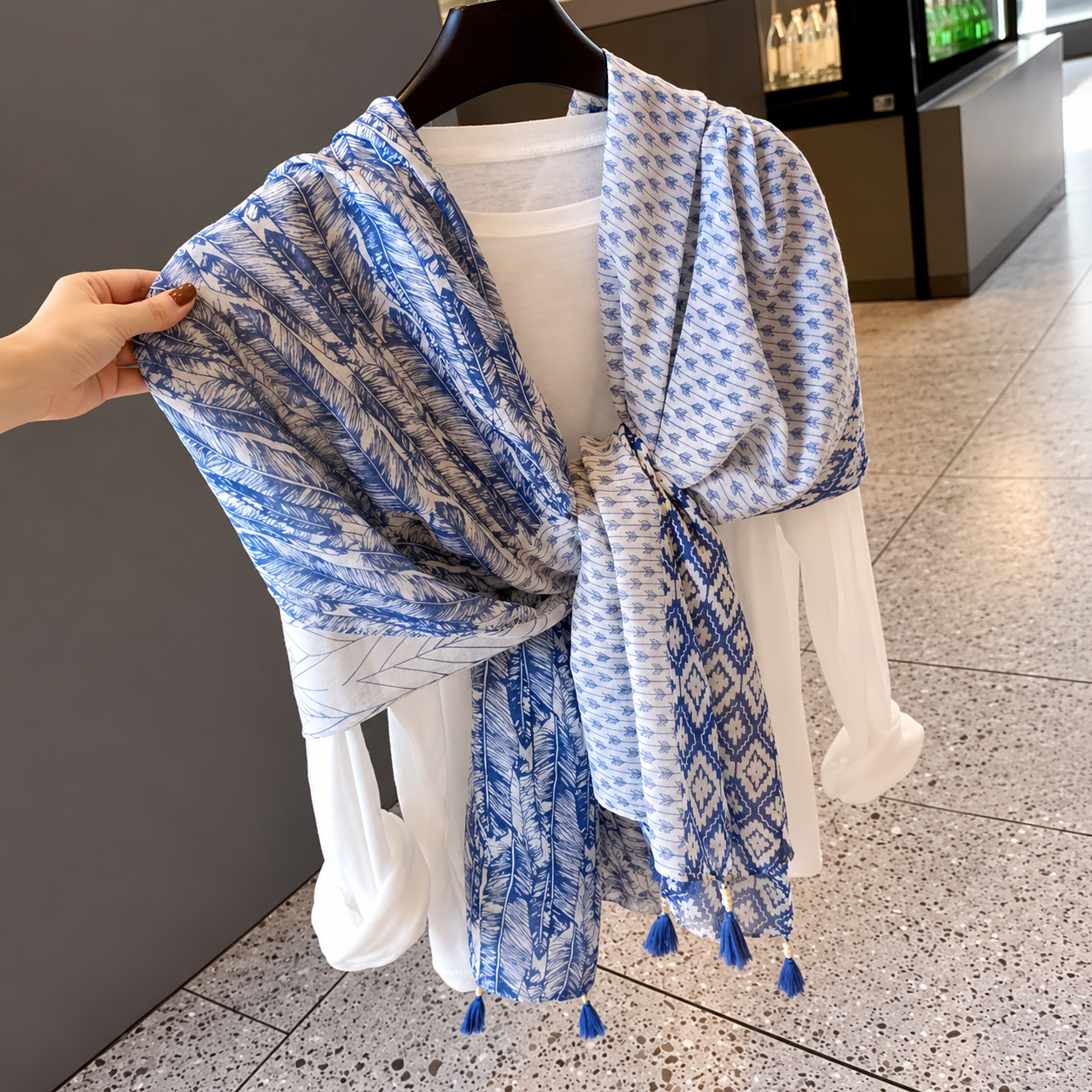 Plaid Printed Versatile Winter Scarf For Women