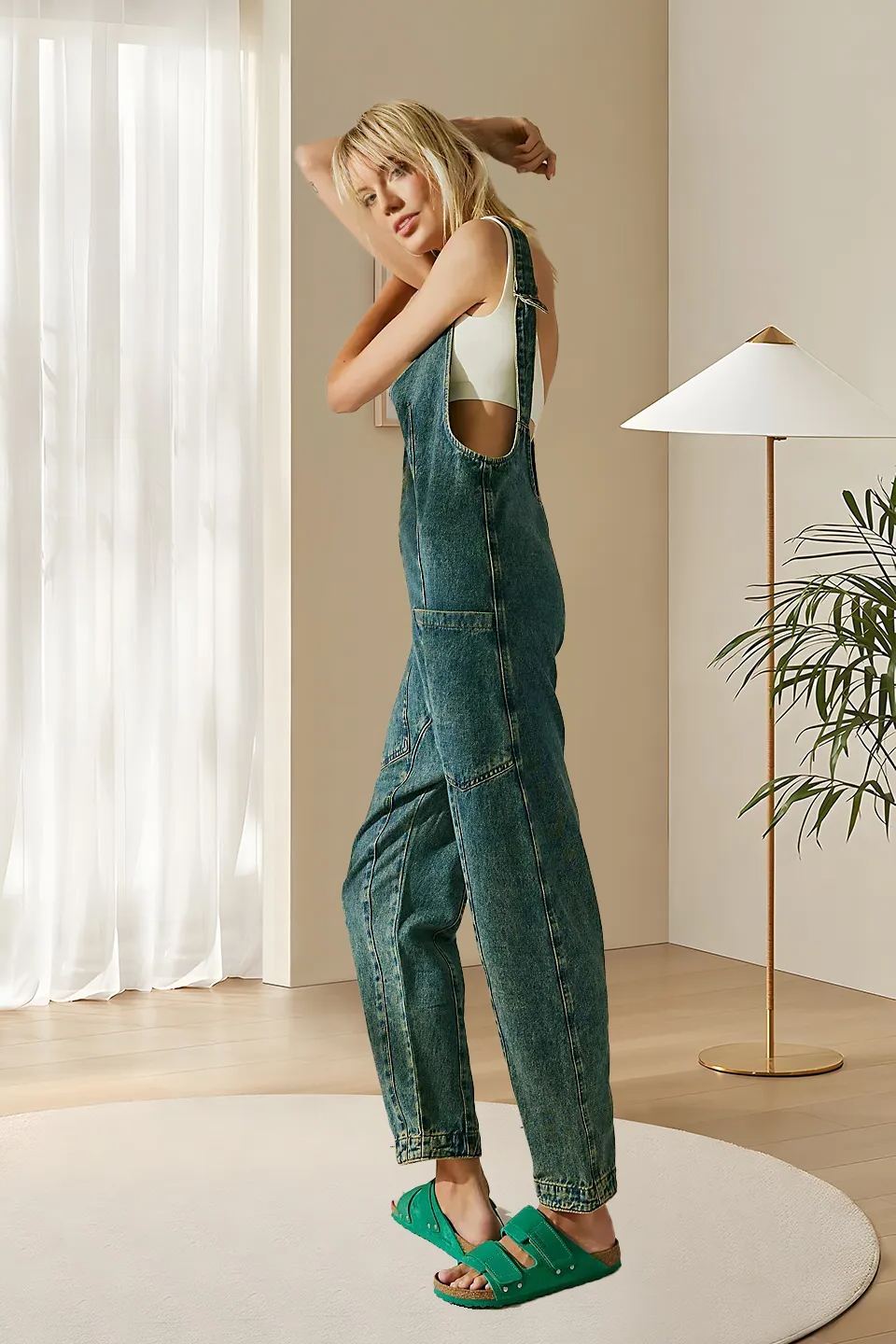 Denim Jumpsuit With Pockets
