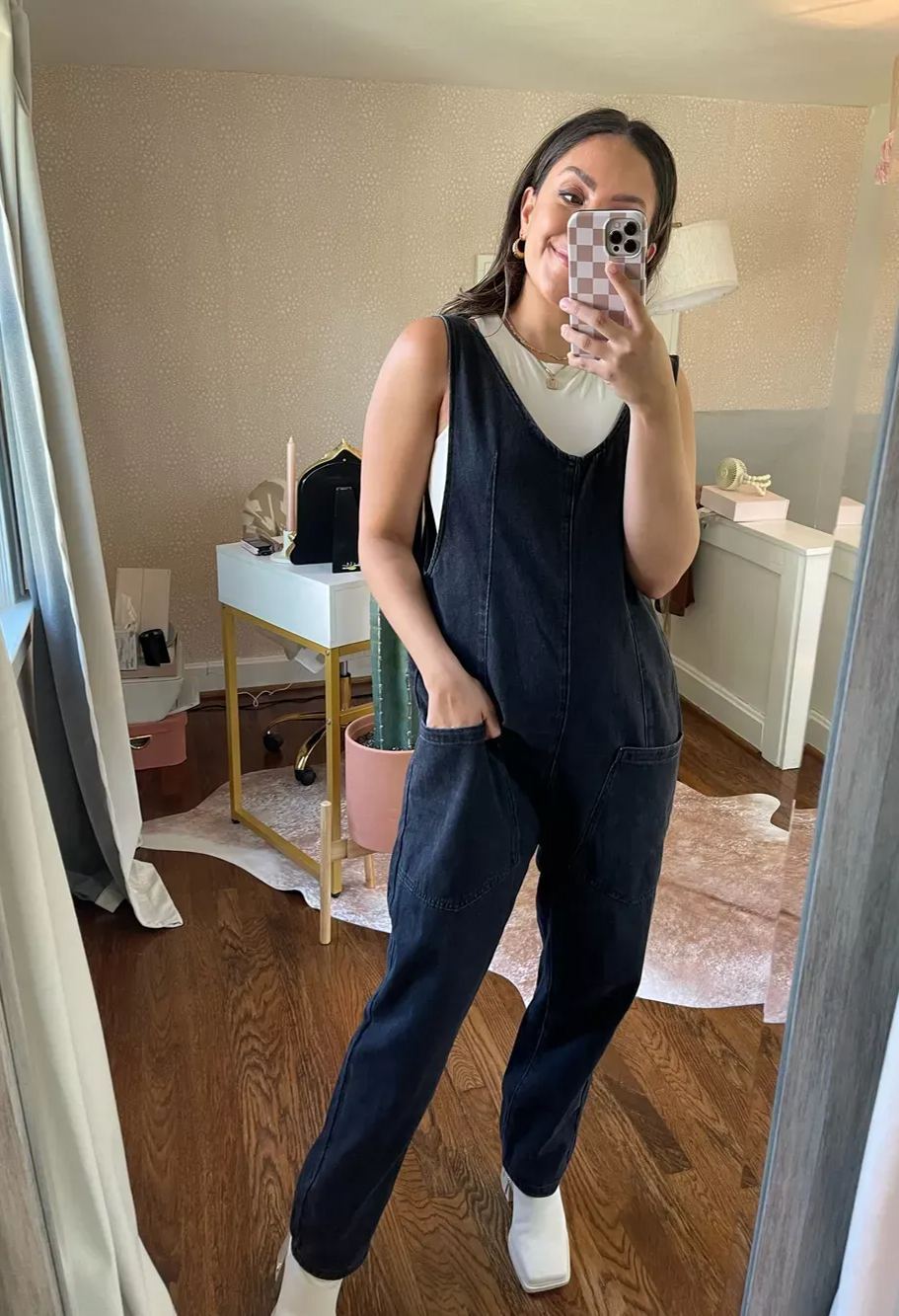 Denim Jumpsuit With Pockets
