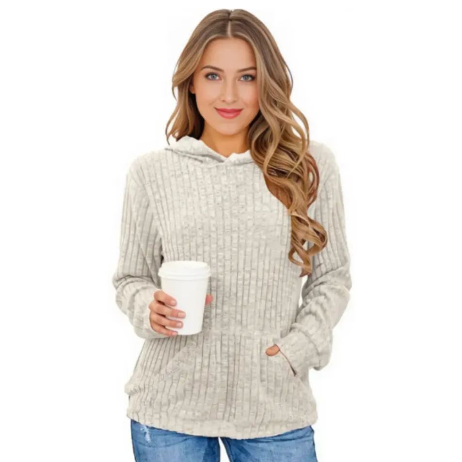 Hoodie With Long Sleeves And Kangaroo Pocket