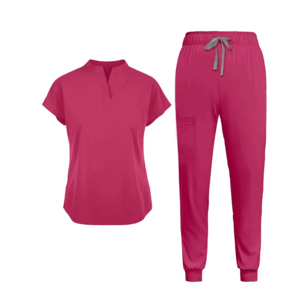 Short Sleeve Tunic Pants Mandarin Collar Set