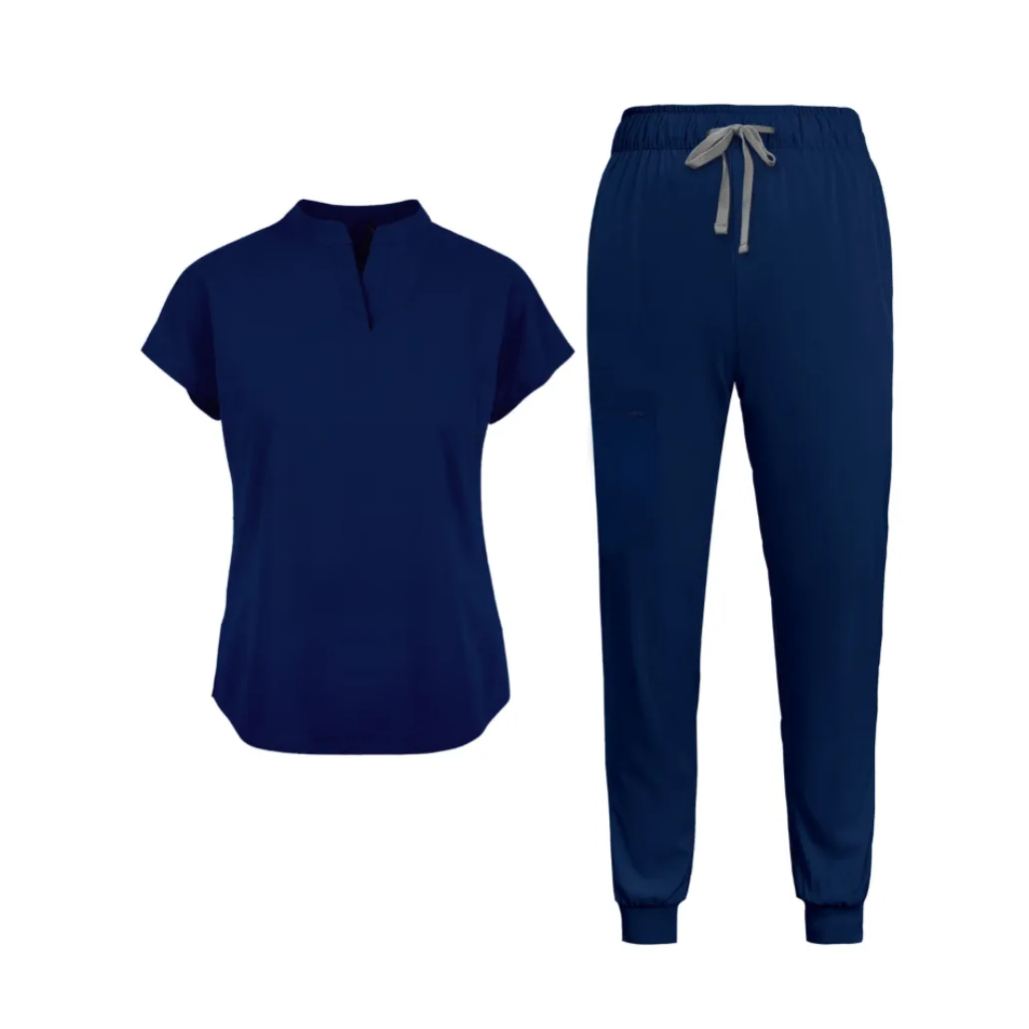 Short Sleeve Tunic Pants Mandarin Collar Set