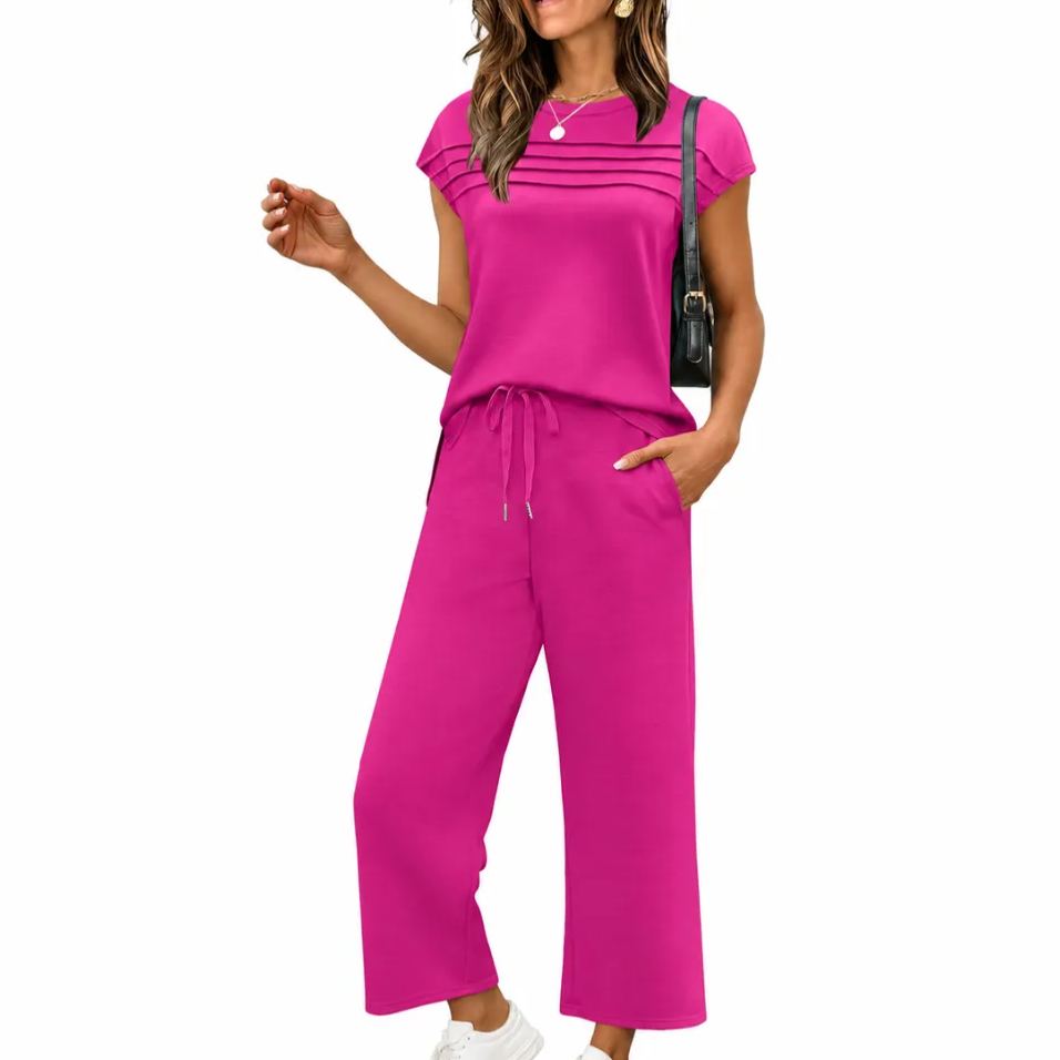 Womens Summer Spring Cap Sleeve Lounge Matching Sets