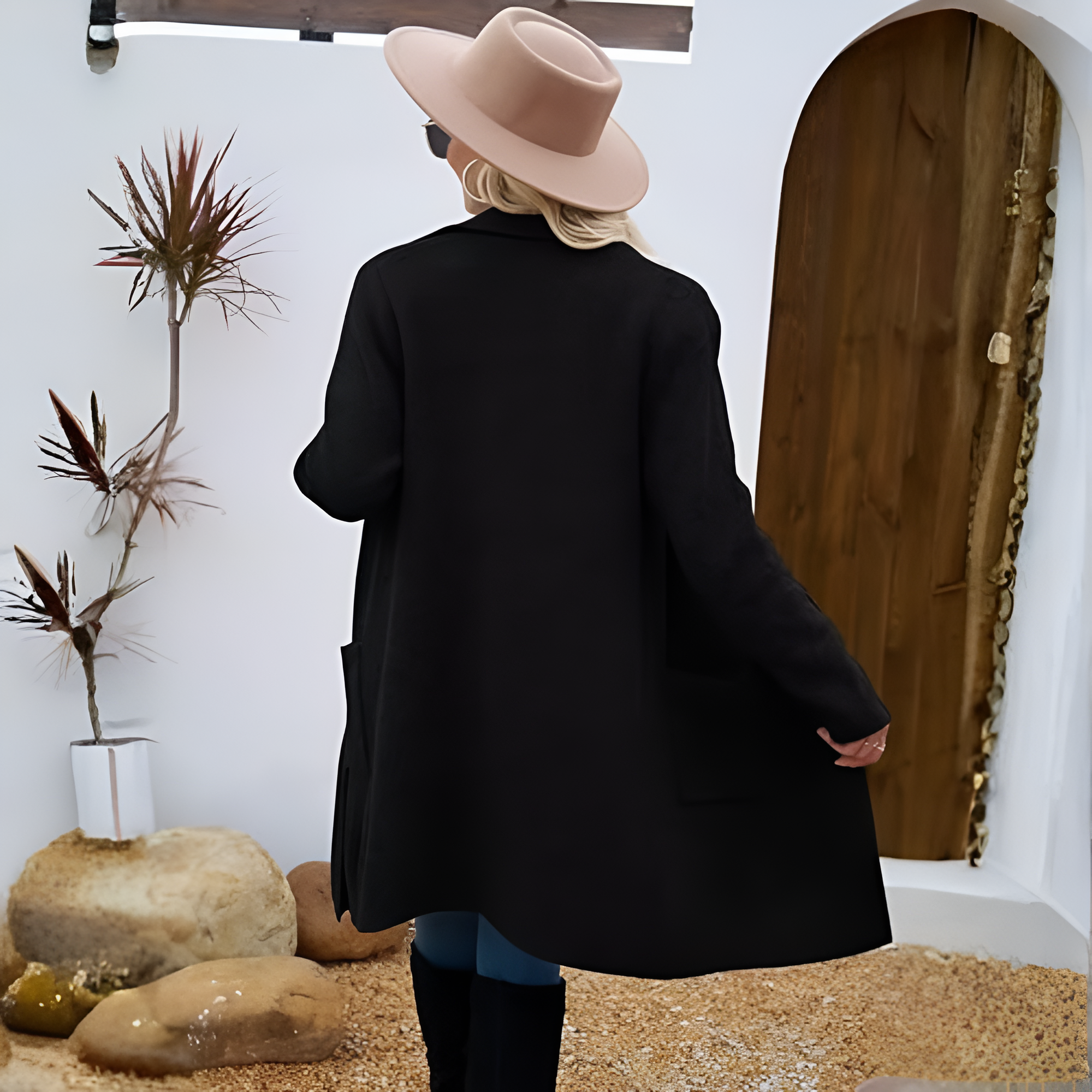 Long Open Front Cardigan Coat for Women