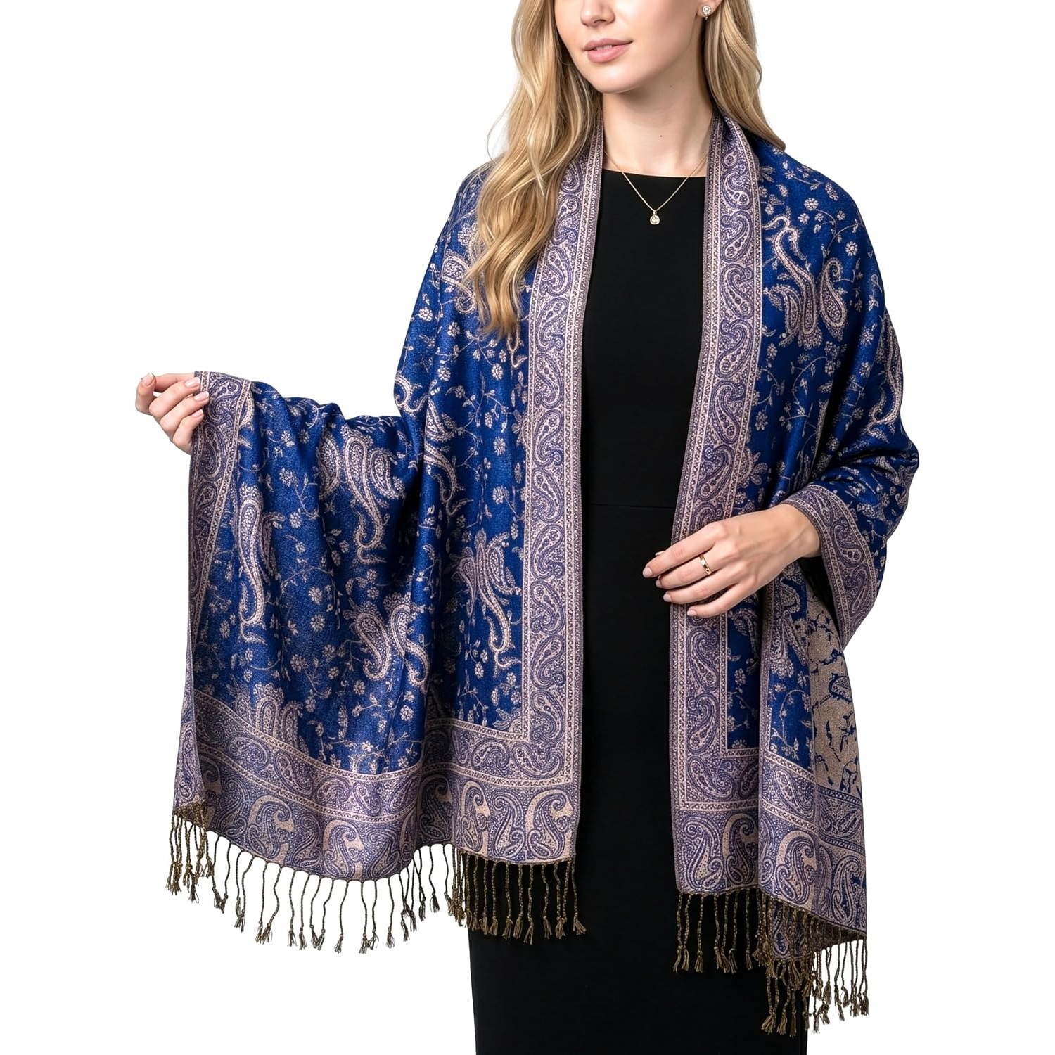 Reversible Paisley Pashmina Scarf For Women