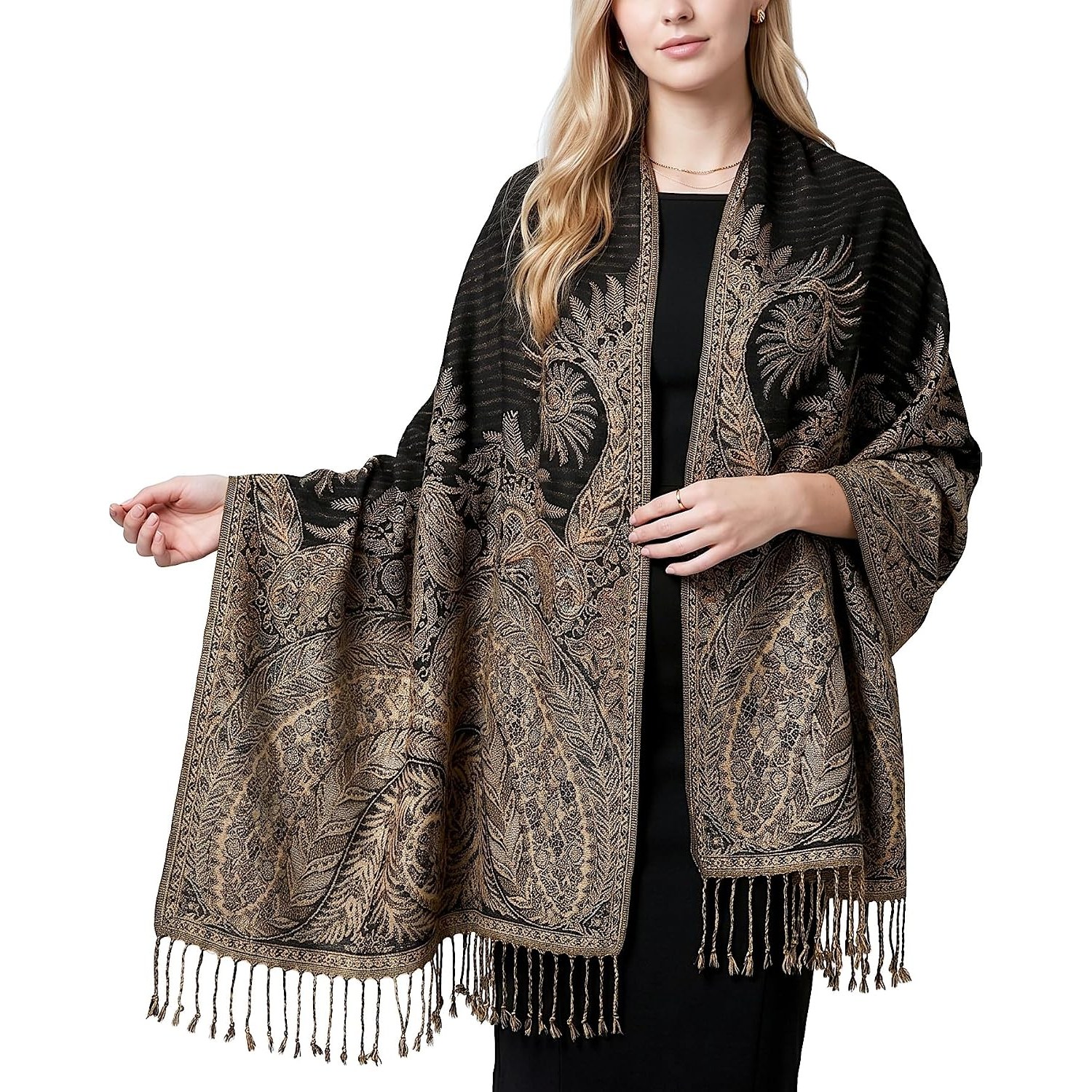 Reversible Paisley Pashmina Scarf For Women