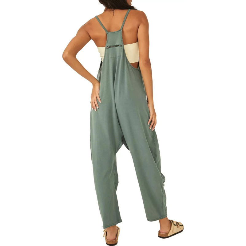 Wide Length Jumpsuit With Pockets-My Comfy Blouse