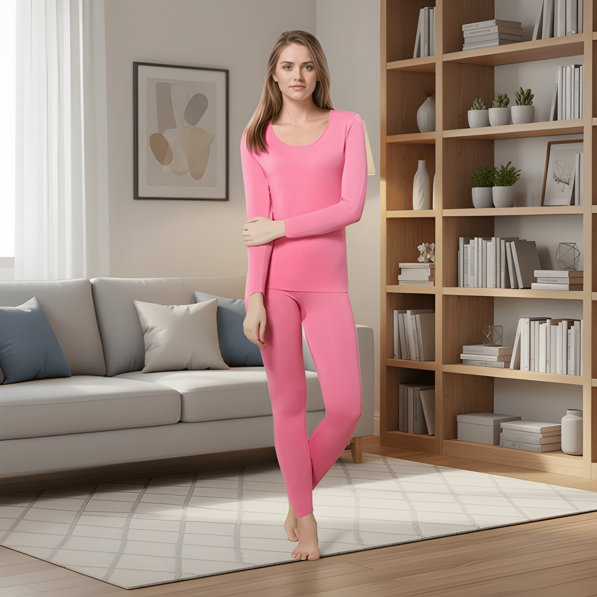 Fleece Lined Thermal Base Layer Underwear Set For Women-My Comfy Blouse