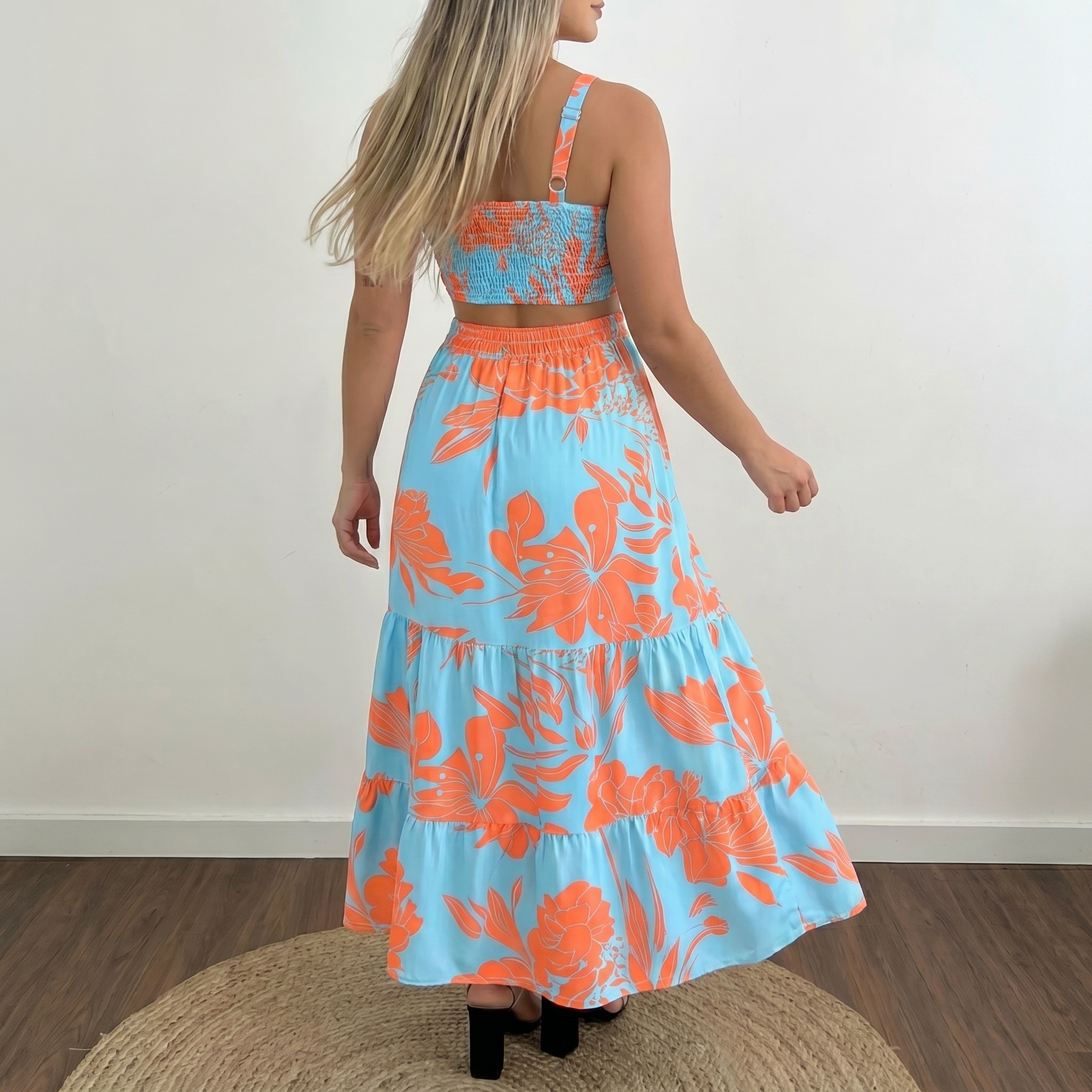 Sleeveless Floral Boho Maxi Dress for Women